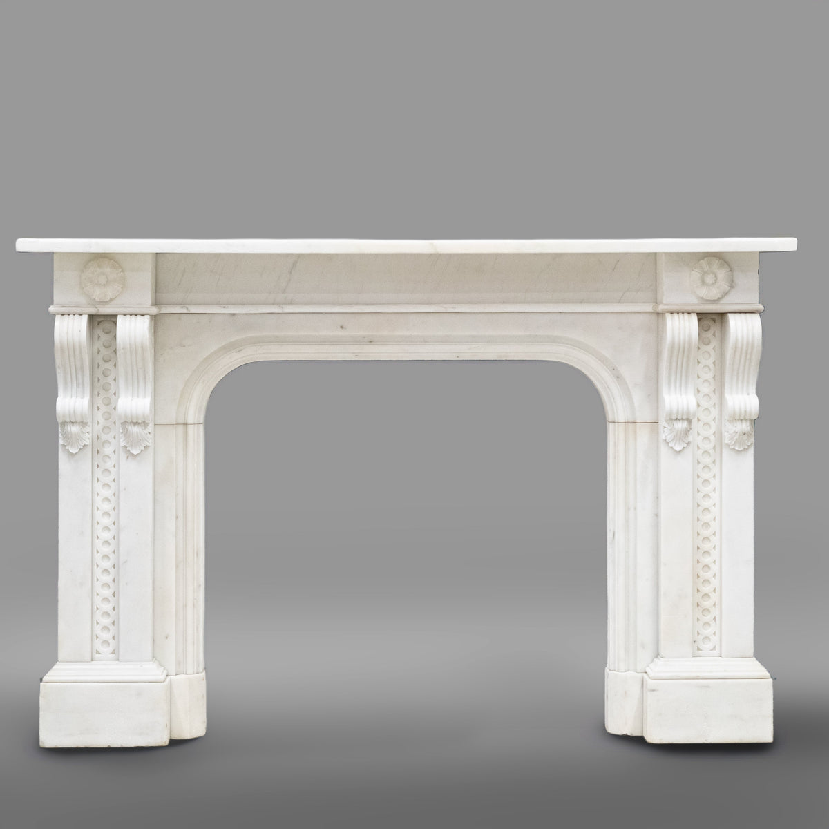 Large Antique Carrara Marble Fireplace Surround | The Architectural Forum