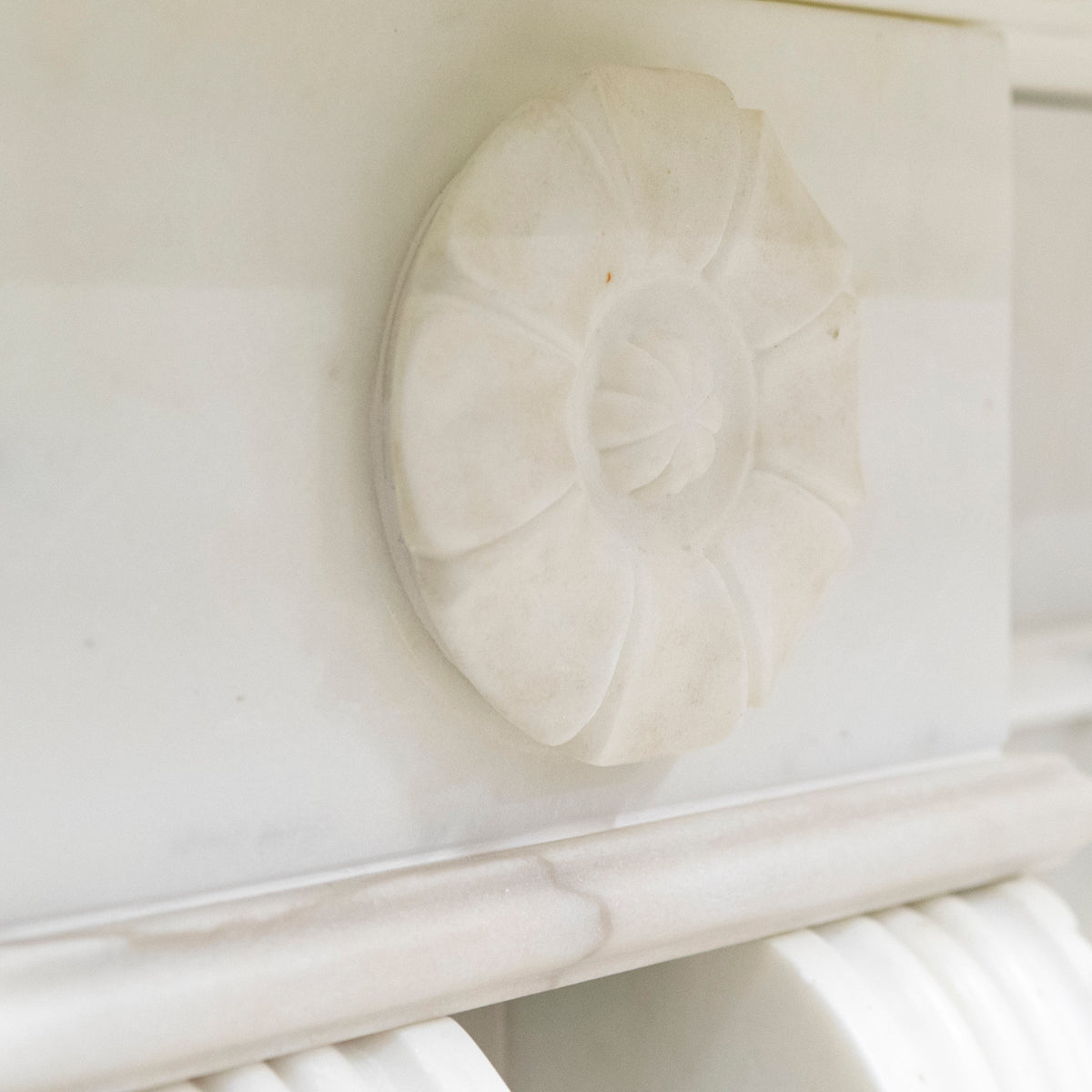 Large Antique Carrara Marble Fireplace Surround | The Architectural Forum