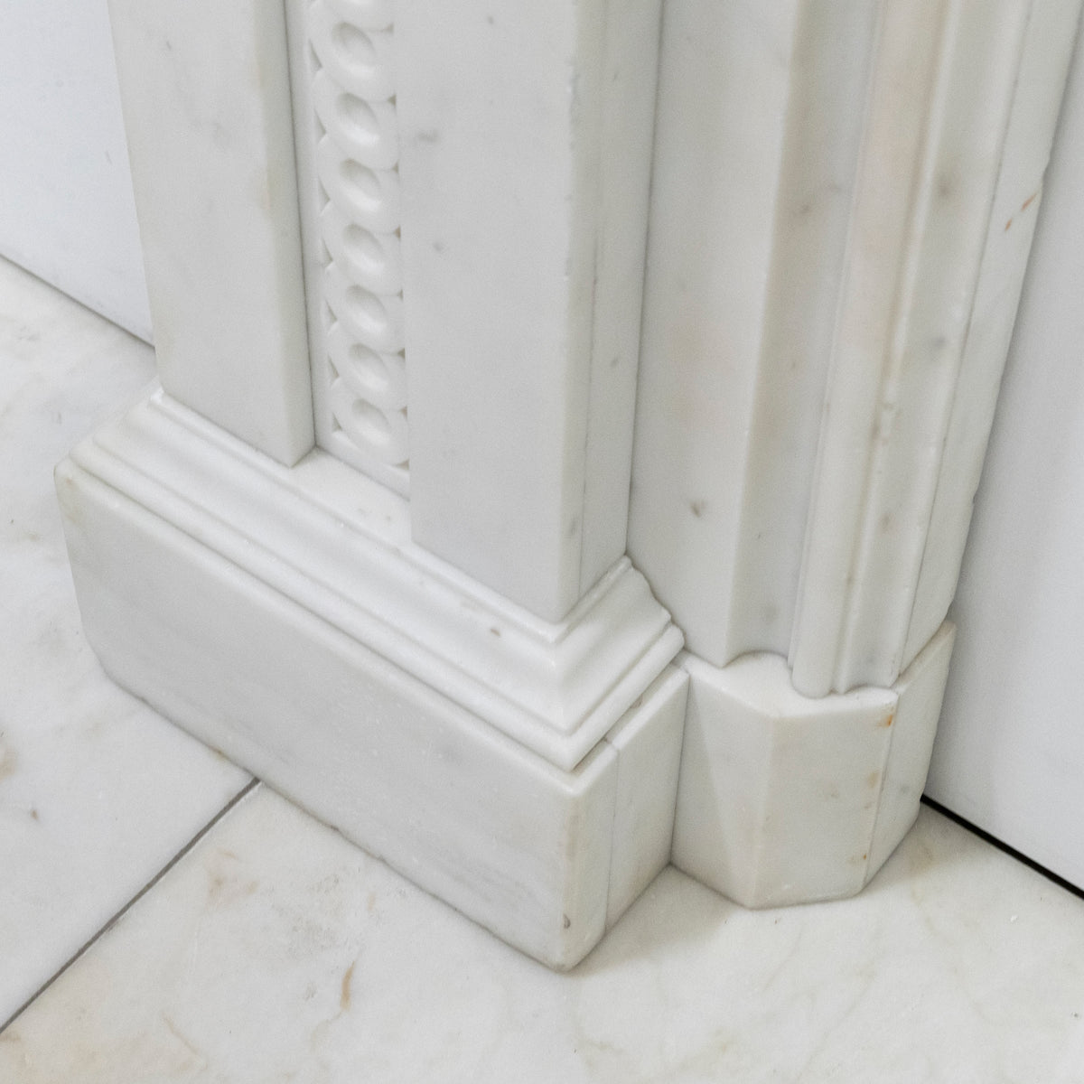 Large Antique Carrara Marble Fireplace Surround | The Architectural Forum