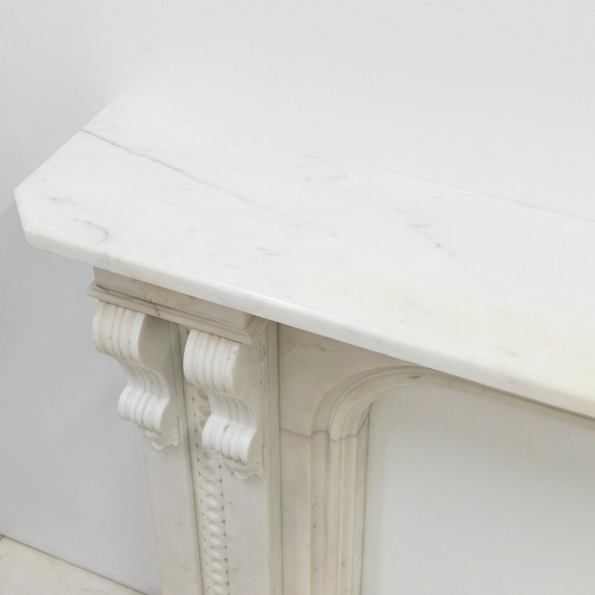 Large Antique Carrara Marble Fireplace Surround | The Architectural Forum