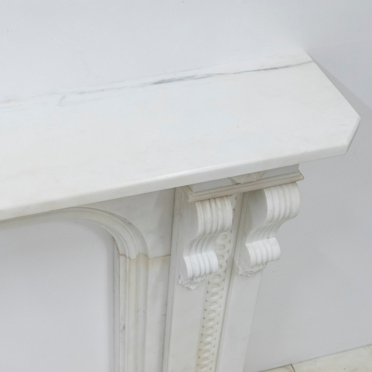 Large Antique Carrara Marble Fireplace Surround | The Architectural Forum