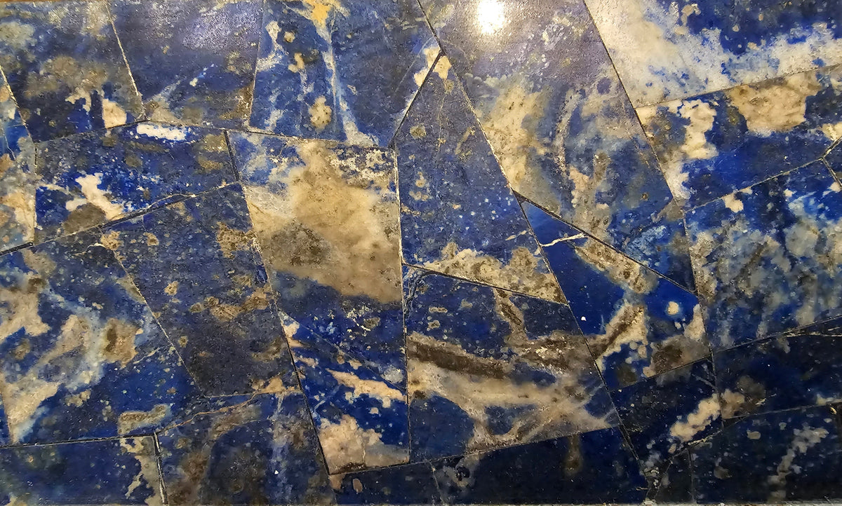 Monumental Antique Lapis Lazuli Marble Fireplace Surround | The Architectural Forum