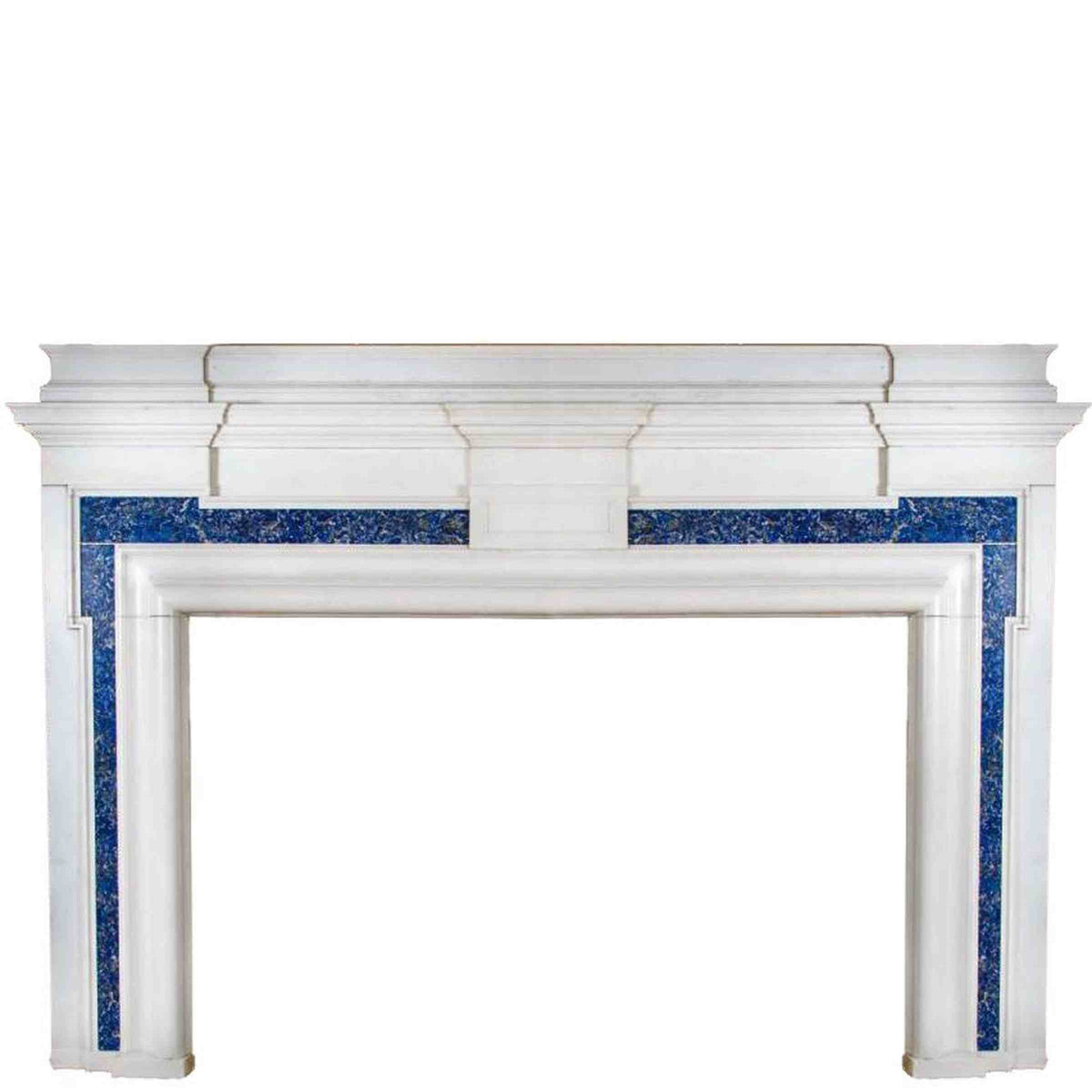 Monumental Antique Lapis Lazuli Marble Fireplace Surround | The Architectural Forum