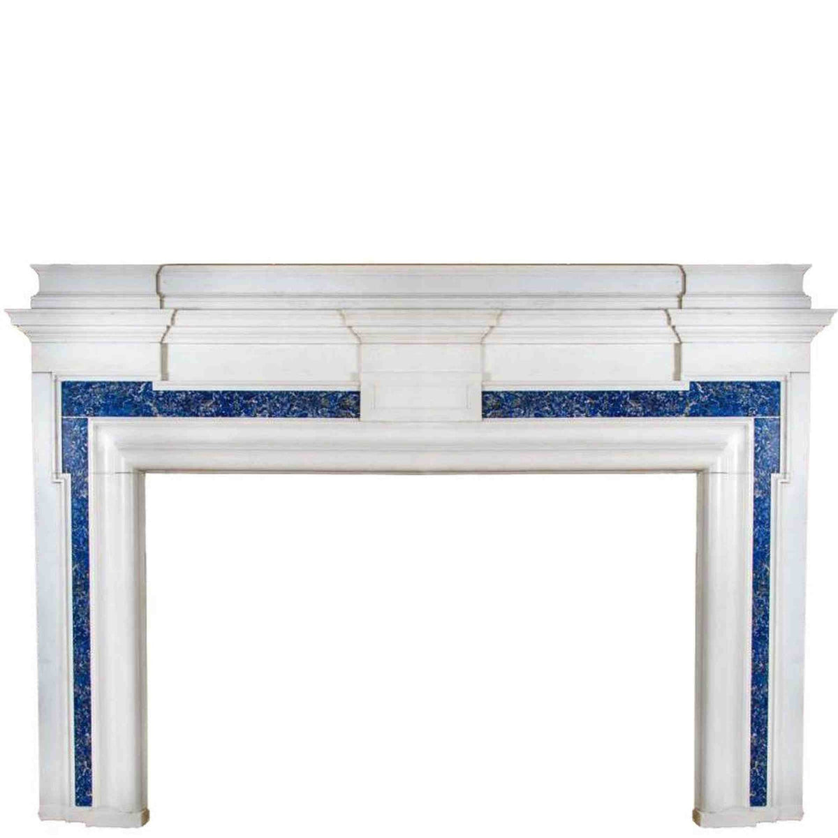Monumental Antique Lapis Lazuli Marble Fireplace Surround | The Architectural Forum