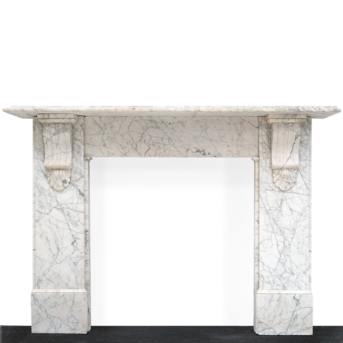 Large Antique Victorian Marble Chimneypiece with Corbels | 2 Available | The Architectural Forum