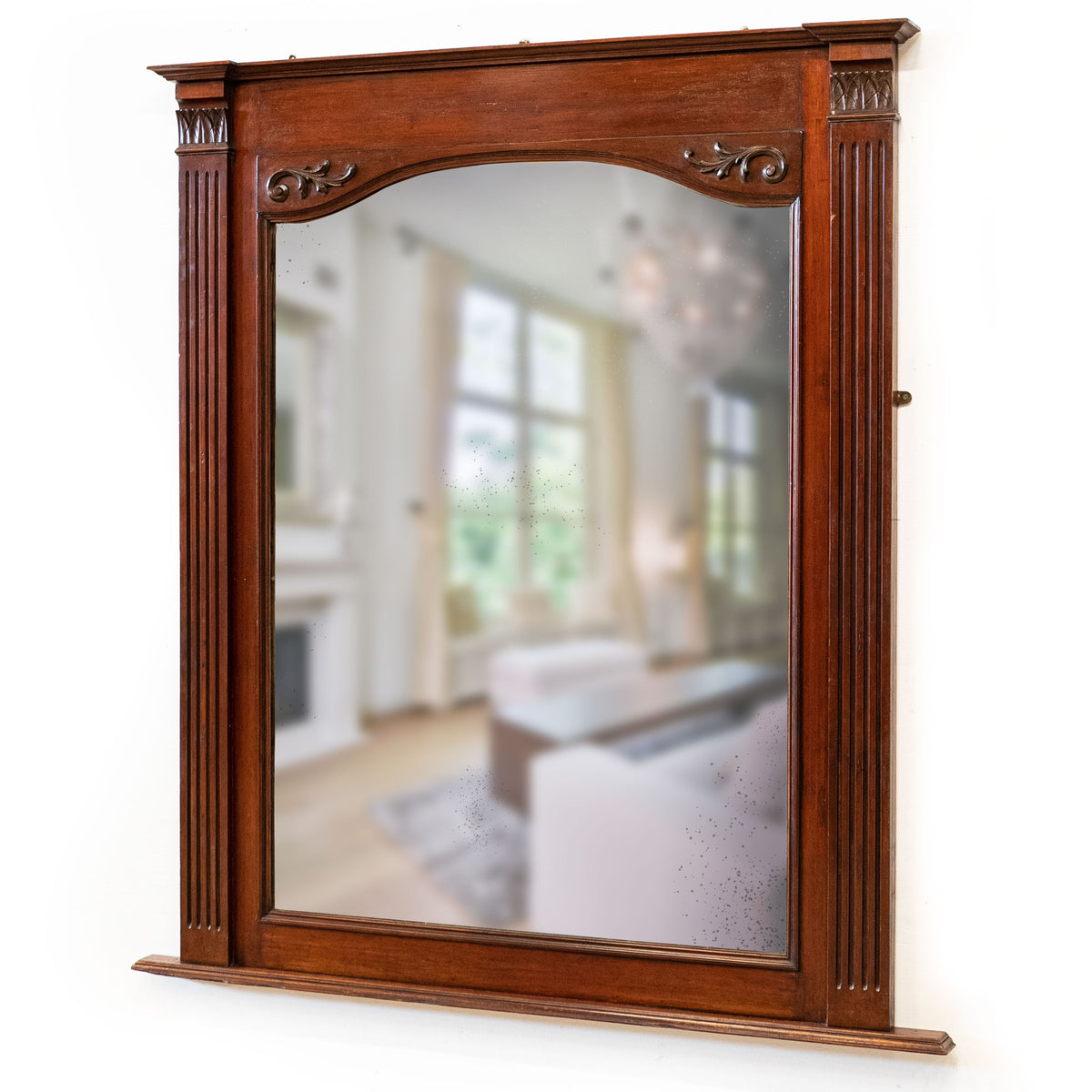 Large Antique Mahogany Overmantle Mirror | The Architectural Forum