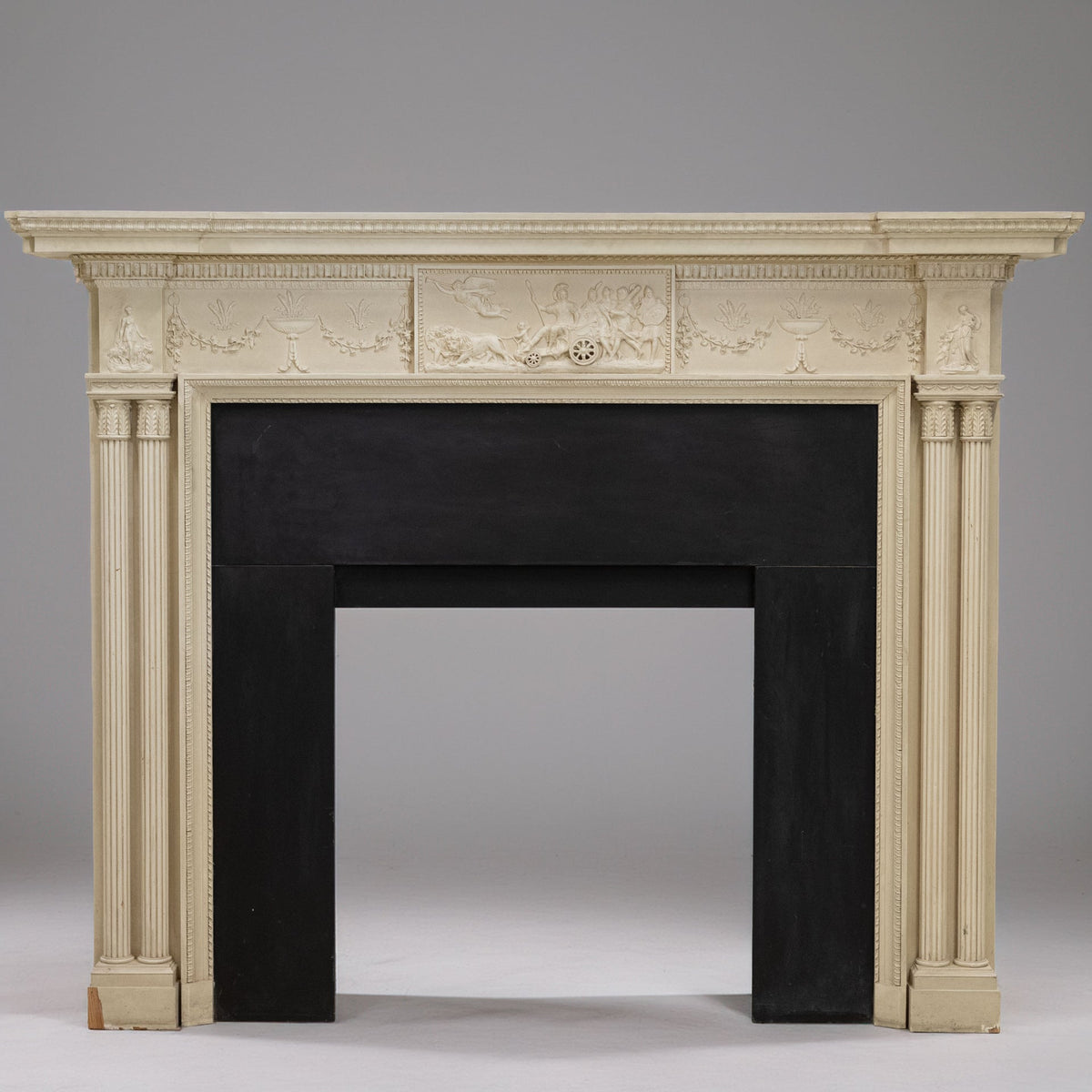 Ornate Neoclassical Style Wooden Surround with Capitals | The Architectural Forum