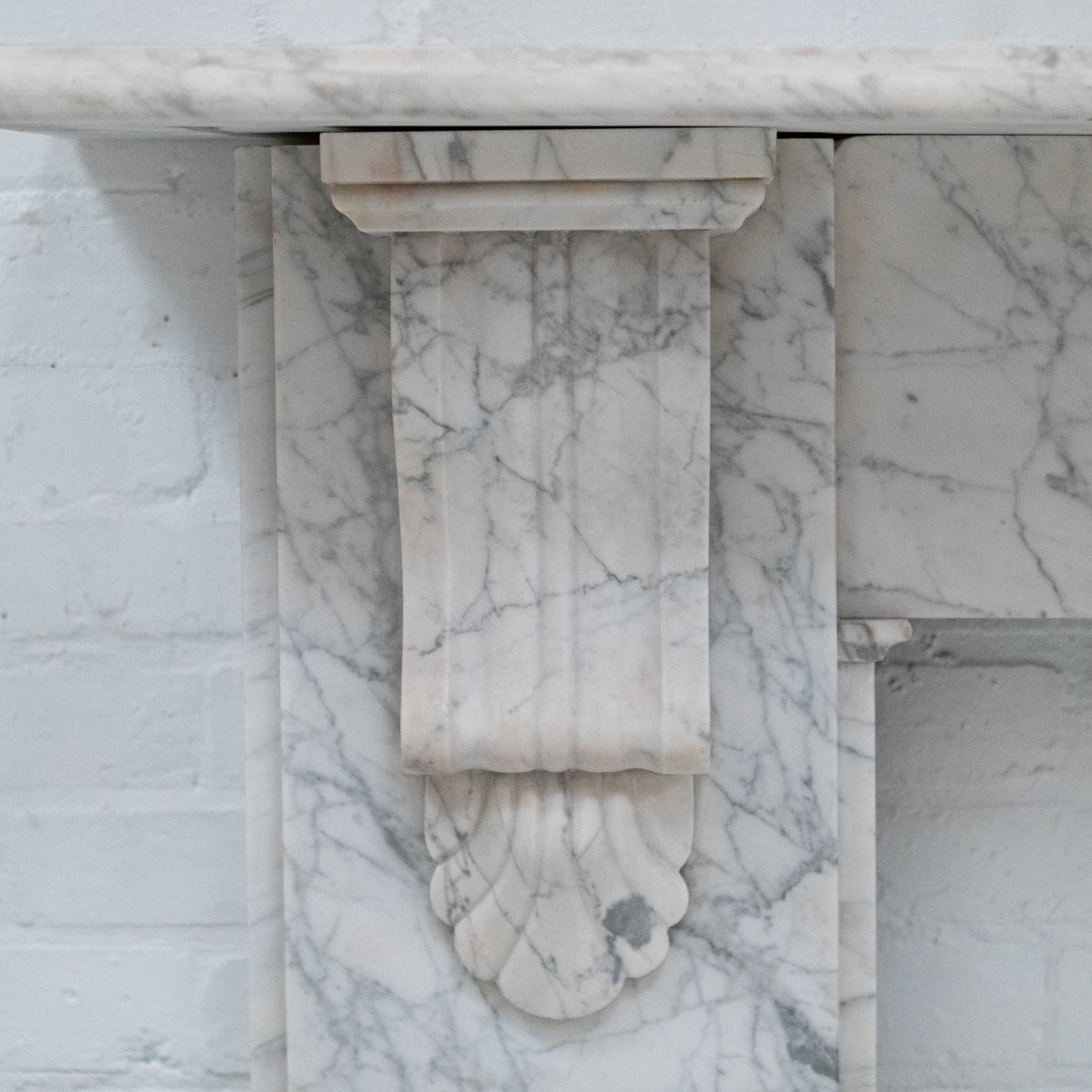 Large Antique Victorian Marble Chimneypiece with Corbels | 2 Available | The Architectural Forum