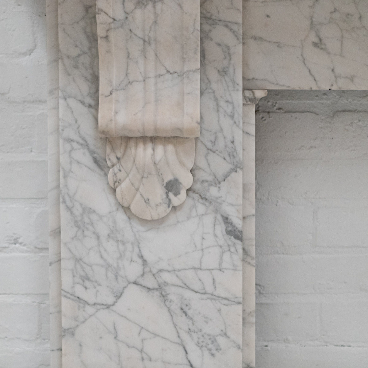 Large Antique Victorian Marble Chimneypiece with Corbels | 2 Available | The Architectural Forum