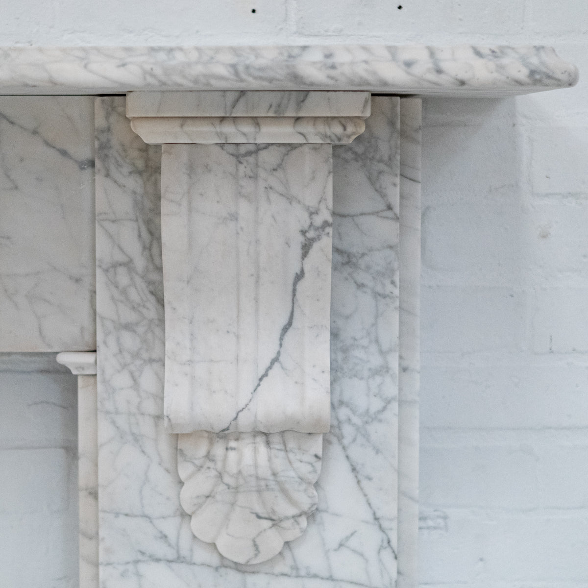 Large Antique Victorian Marble Chimneypiece with Corbels | 2 Available | The Architectural Forum