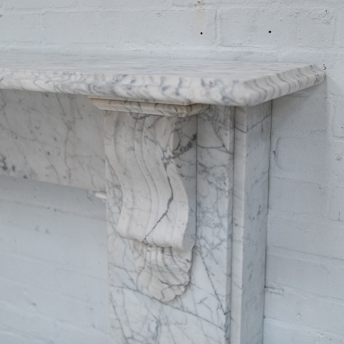 Large Antique Victorian Marble Chimneypiece with Corbels | 2 Available | The Architectural Forum