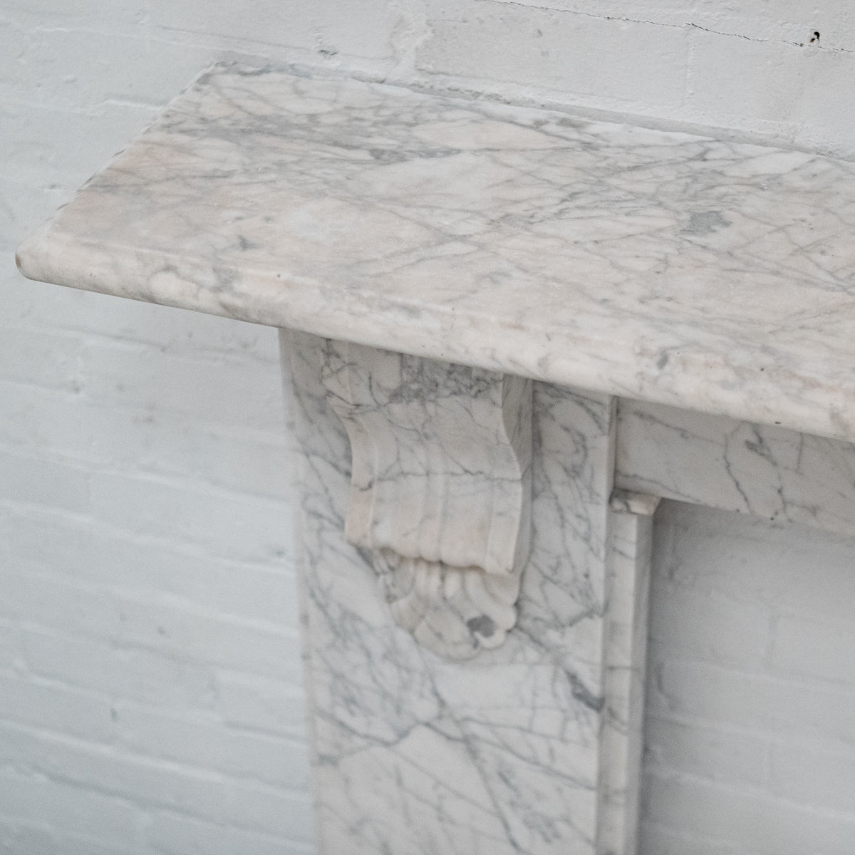 Large Antique Victorian Marble Chimneypiece with Corbels | 2 Available | The Architectural Forum