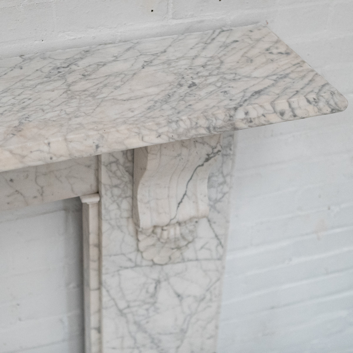 Large Antique Victorian Marble Chimneypiece with Corbels | 2 Available | The Architectural Forum