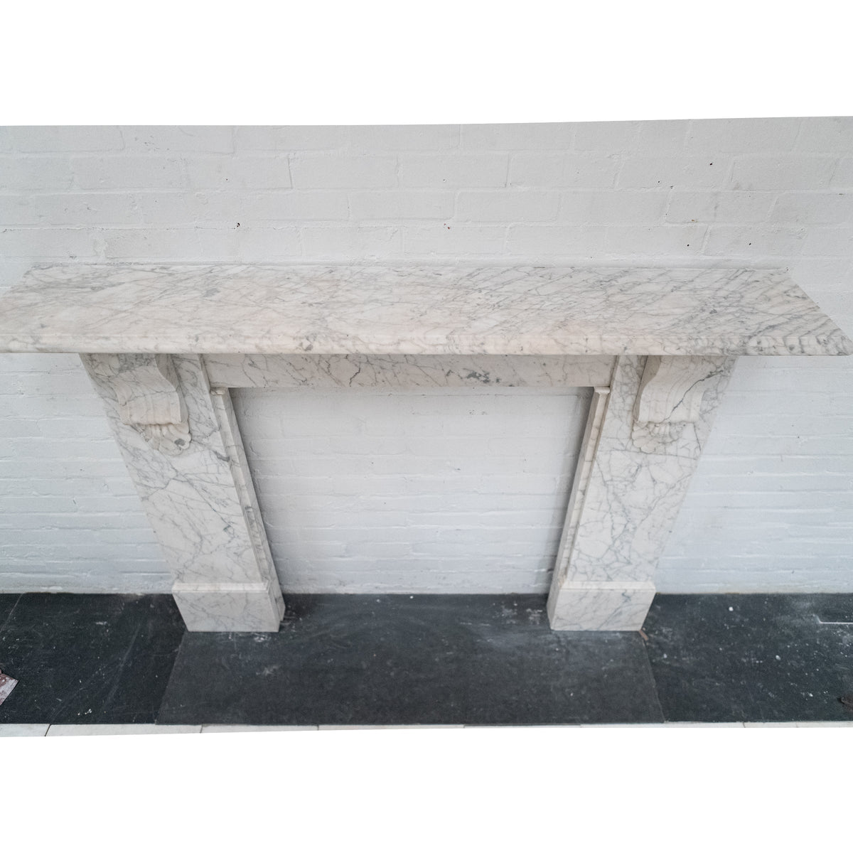 Large Antique Victorian Marble Chimneypiece with Corbels | 2 Available | The Architectural Forum