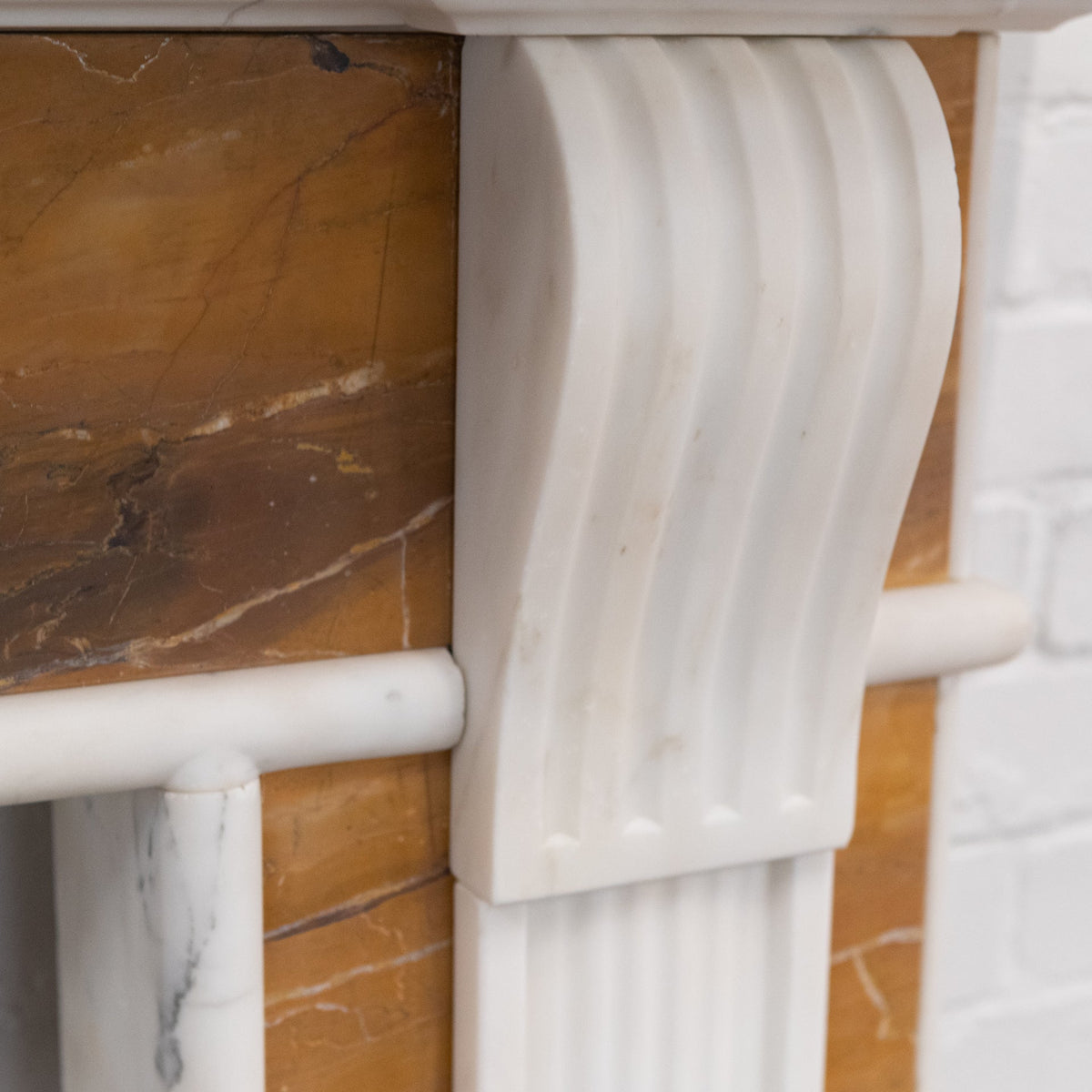 Impressive Georgian Style Statuary &amp; Siena Marble Chimneypiece | The Architectural Forum