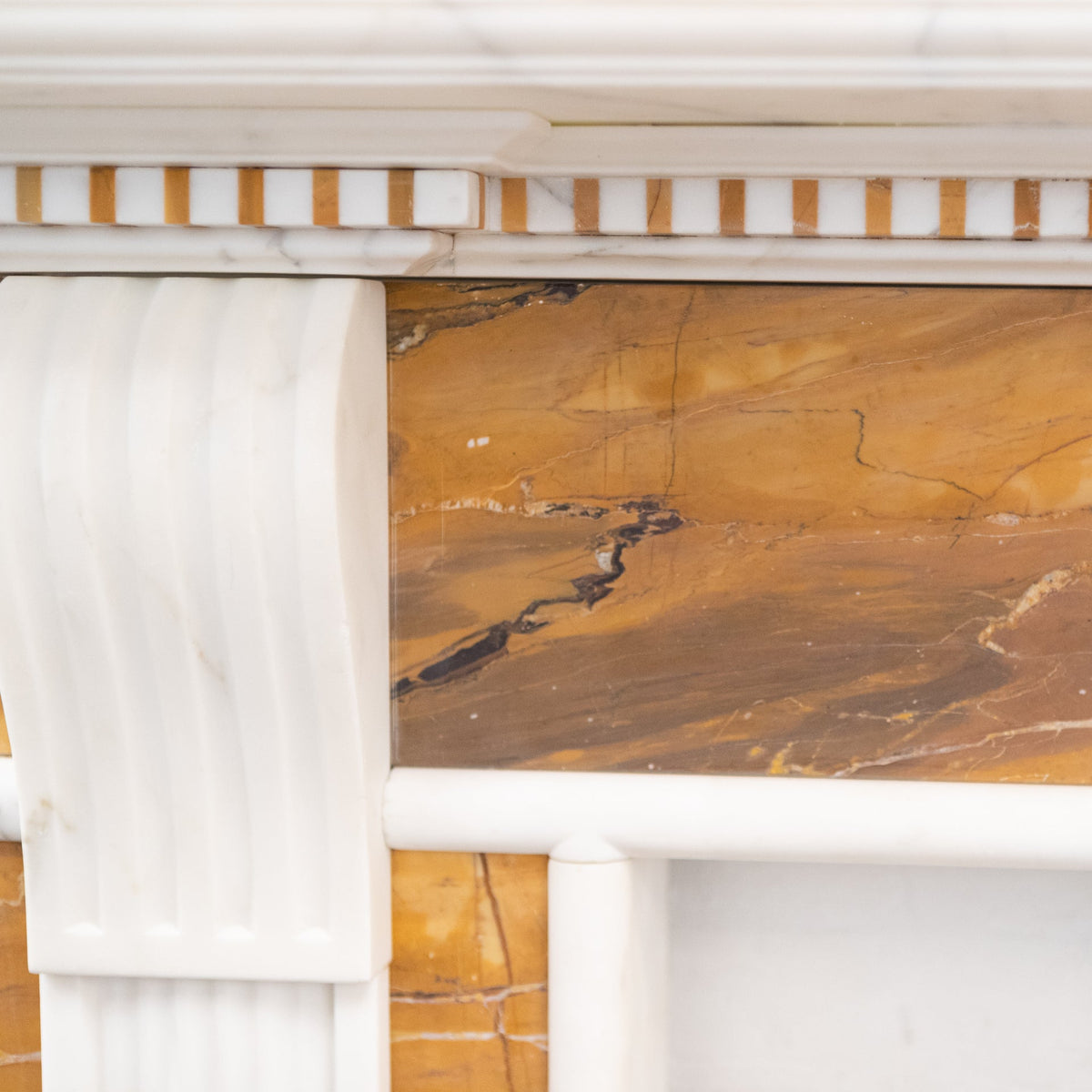 Impressive Georgian Style Statuary &amp; Siena Marble Chimneypiece | The Architectural Forum