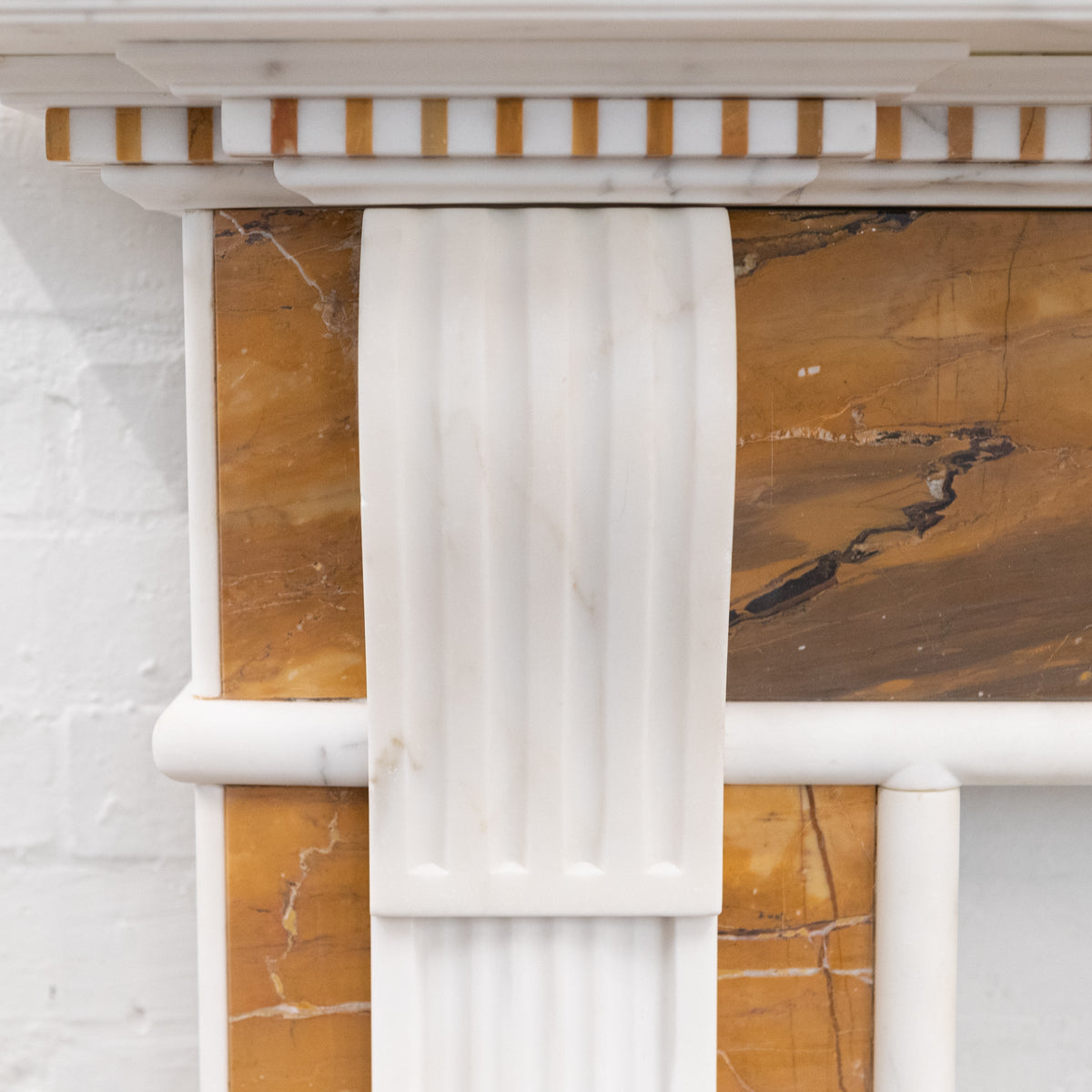 Impressive Georgian Style Statuary &amp; Sienna Marble Chimneypiece | The Architectural Forum
