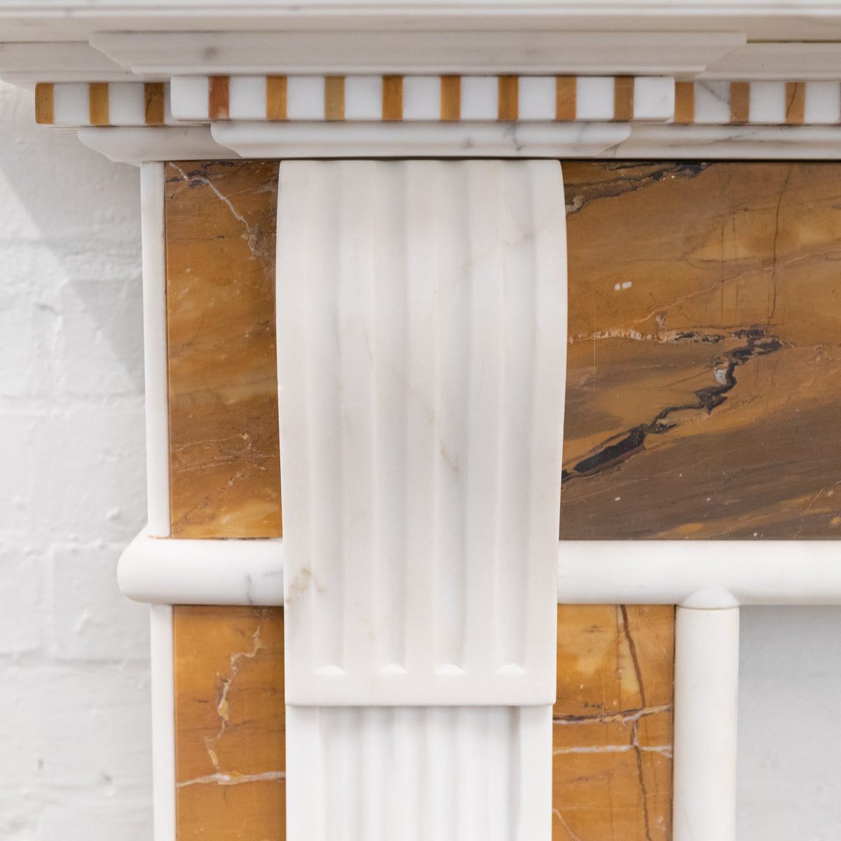 Impressive Georgian Style Statuary &amp; Siena Marble Chimneypiece | The Architectural Forum
