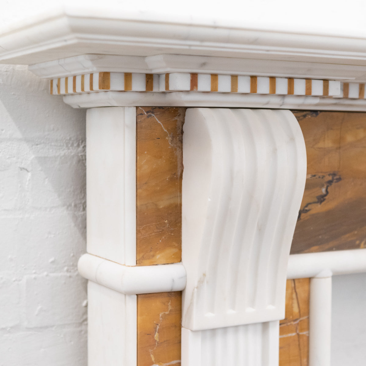 Impressive Georgian Style Statuary &amp; Sienna Marble Chimneypiece | The Architectural Forum
