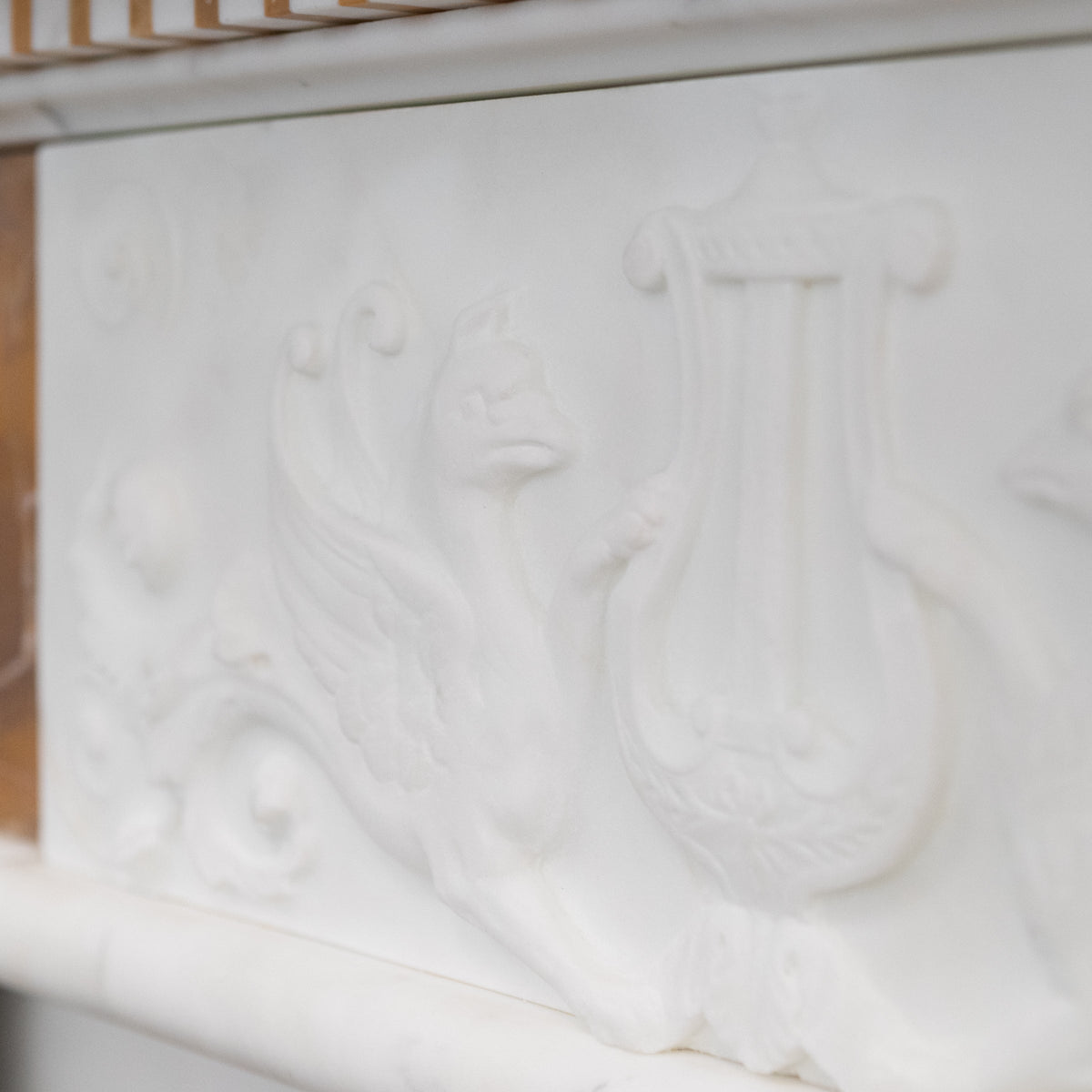 Impressive Georgian Style Statuary &amp; Sienna Marble Chimneypiece | The Architectural Forum