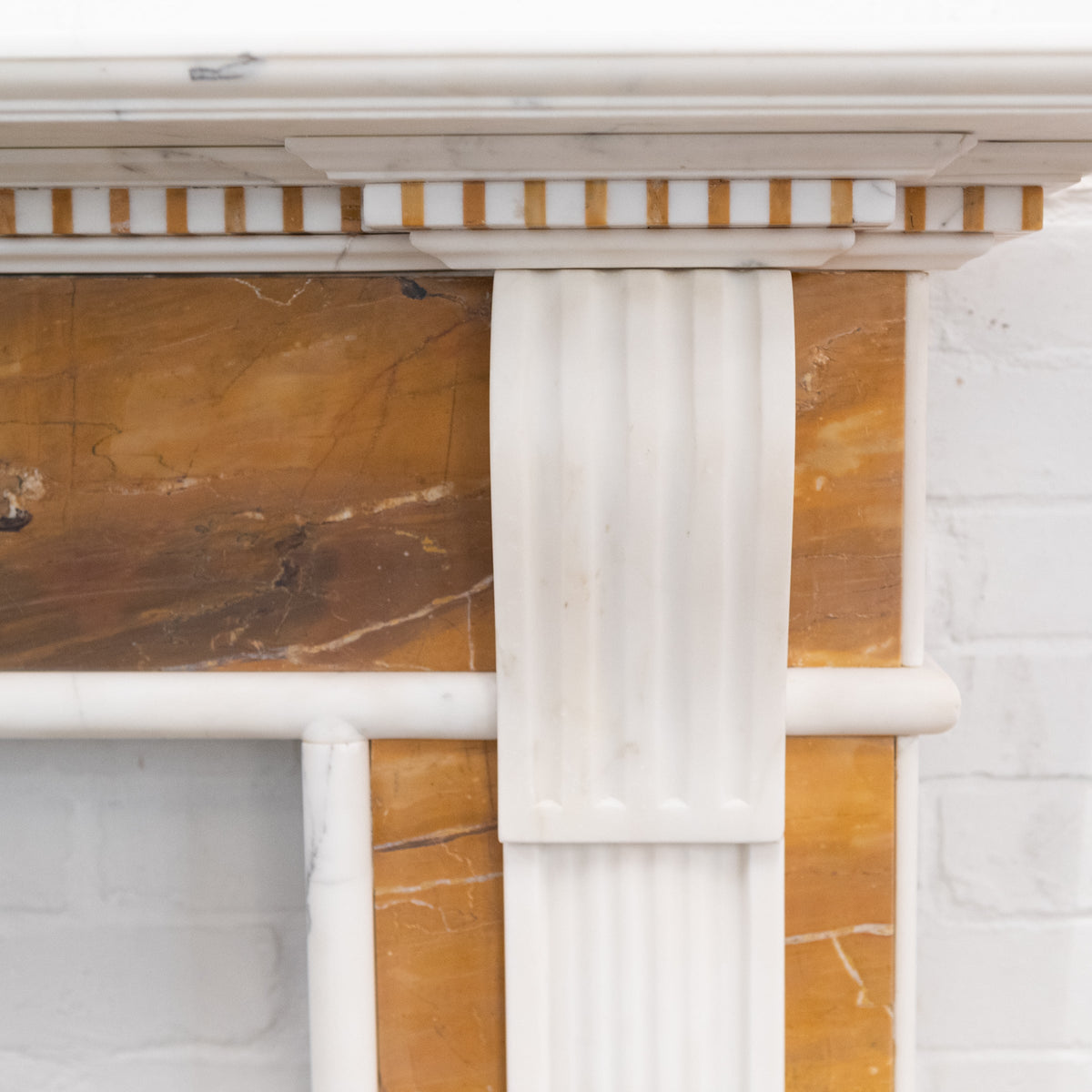 Impressive Georgian Style Statuary &amp; Sienna Marble Chimneypiece | The Architectural Forum