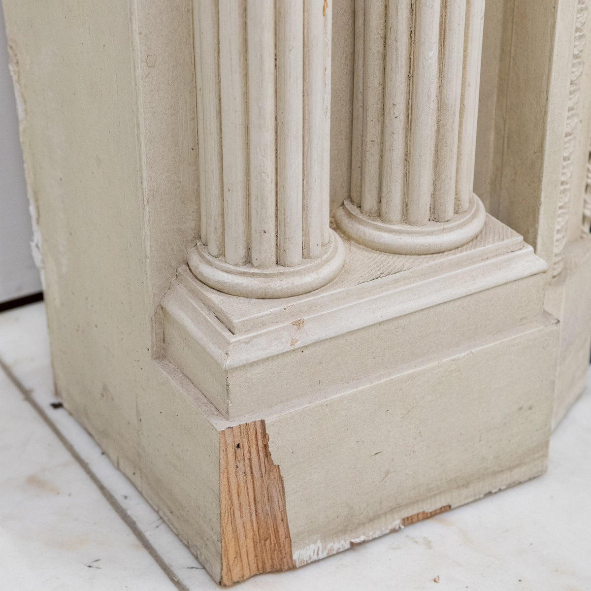 Reclaimed Ornate Regency Style Wooden Surround with Capitals | The Architectural Forum