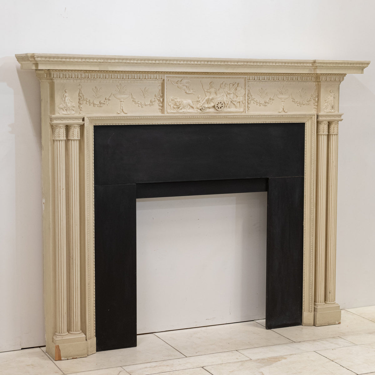 Reclaimed Ornate Regency Style Wooden Surround with Capitals | The Architectural Forum