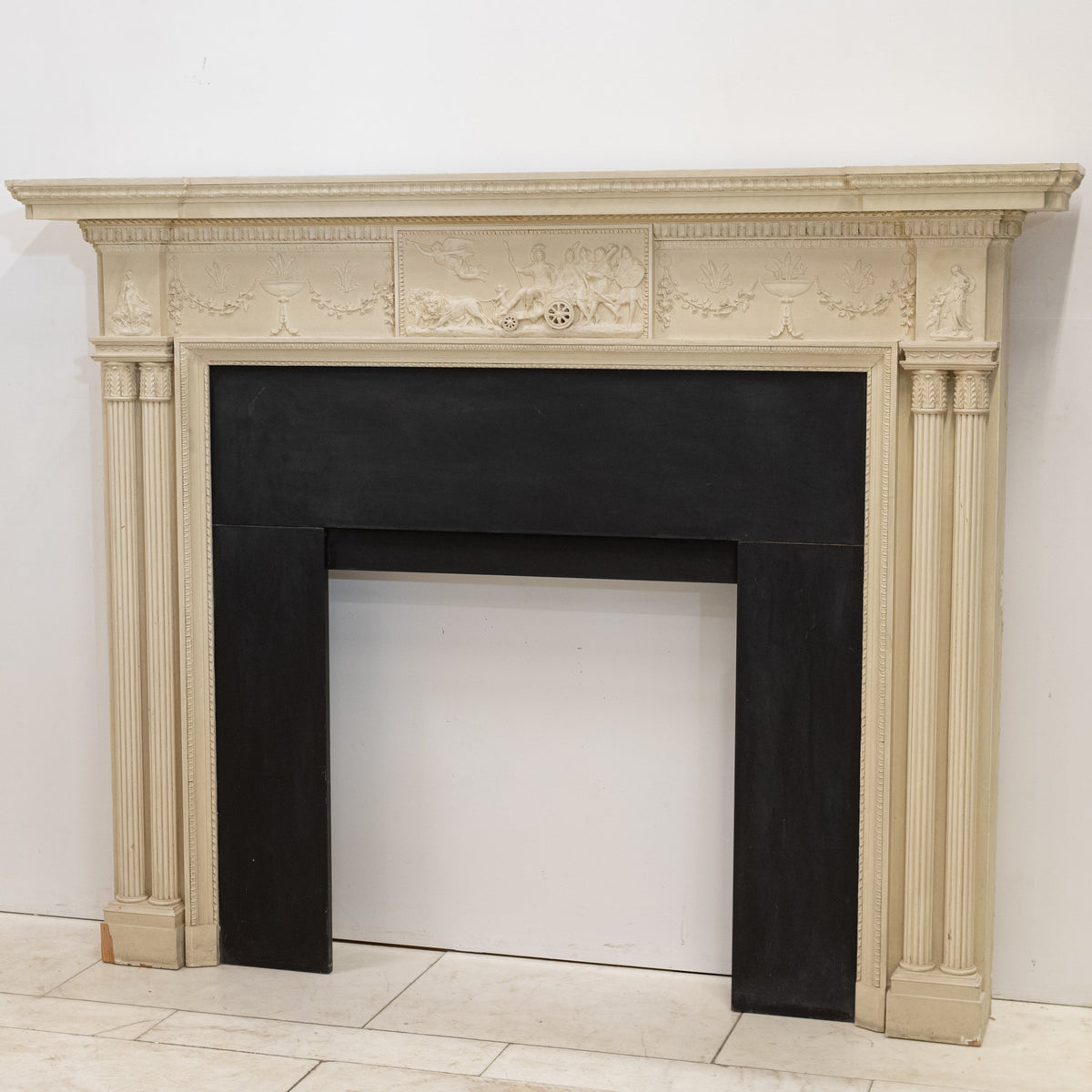 Reclaimed Ornate Regency Style Wooden Surround with Capitals | The Architectural Forum