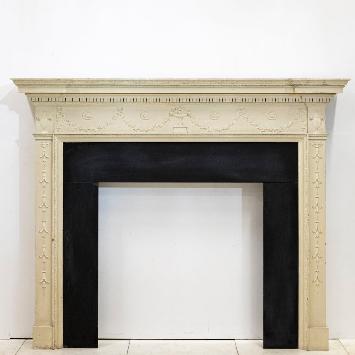Reclaimed ornate Regency Style Wooden Surround with Slate Slips | The Architectural Forum