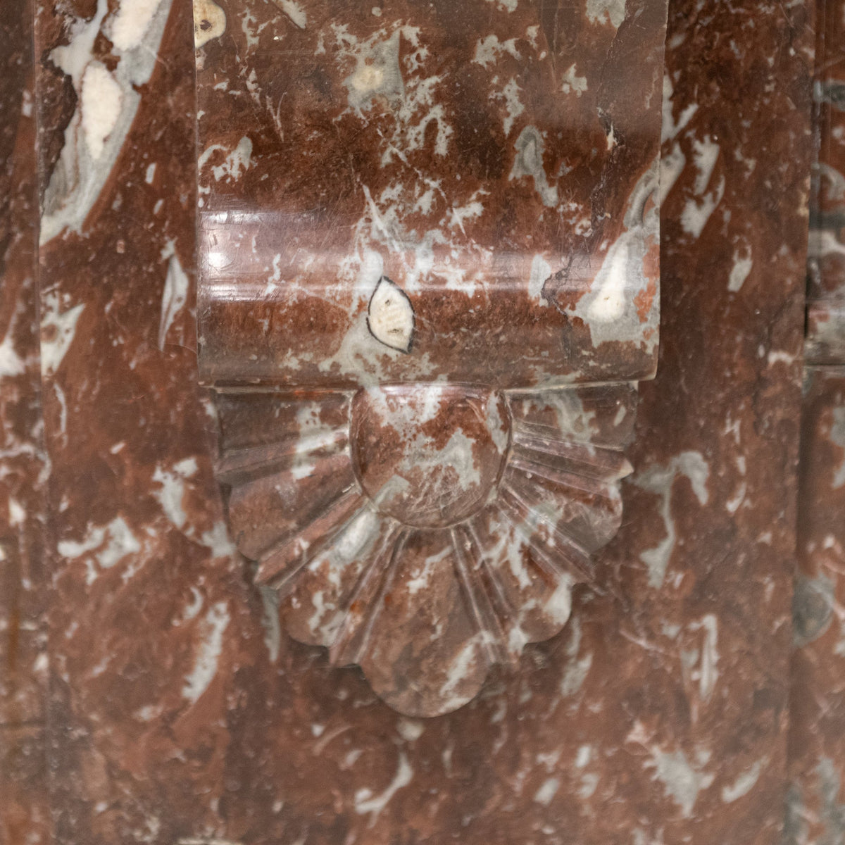 Large Antique Late Victorian Rouge Marble Fireplace Surround with Corbels | The Architectural Forum