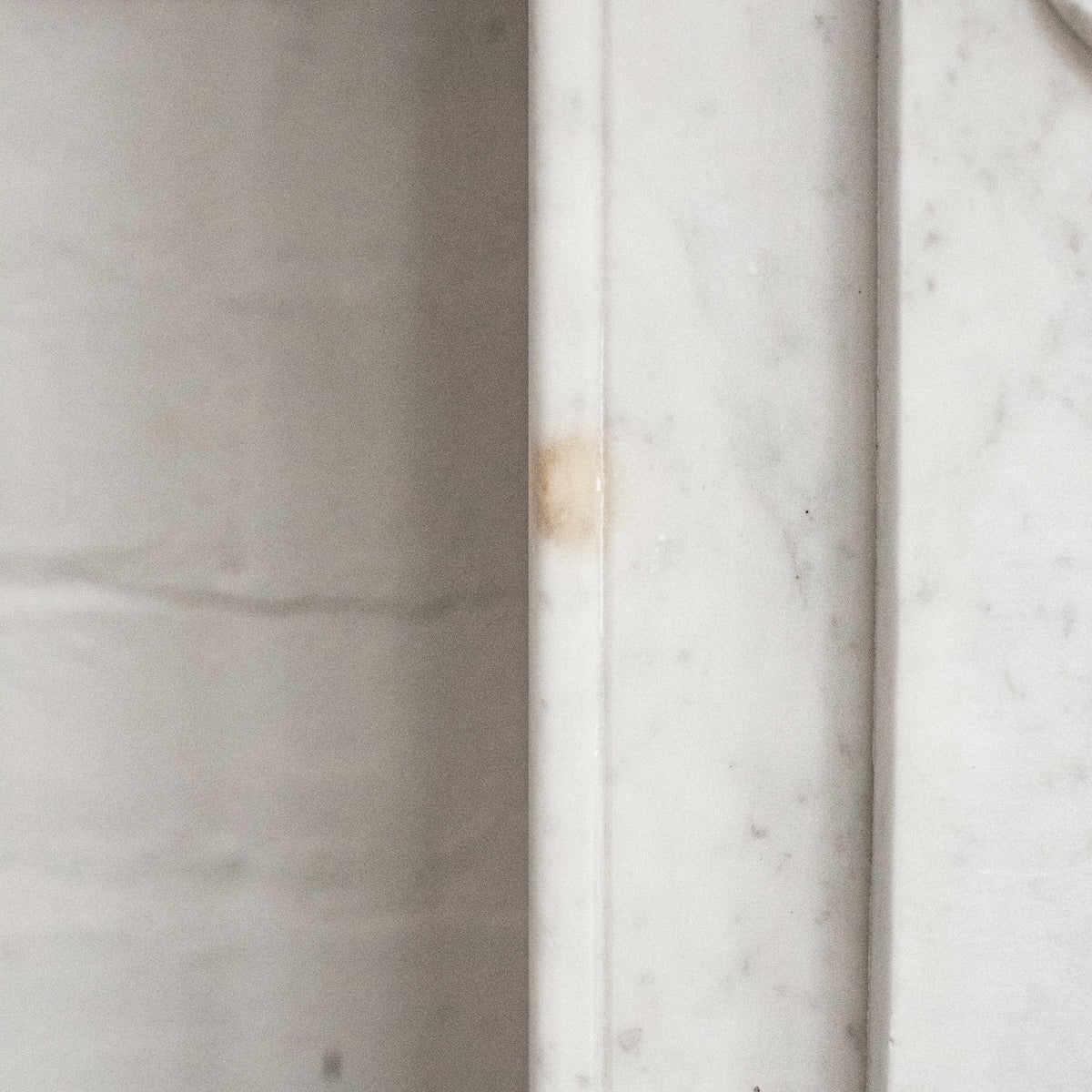 Antique 19th Century French Style Carved Marble Fireplace in Carrara Marble | The Architectural Forum