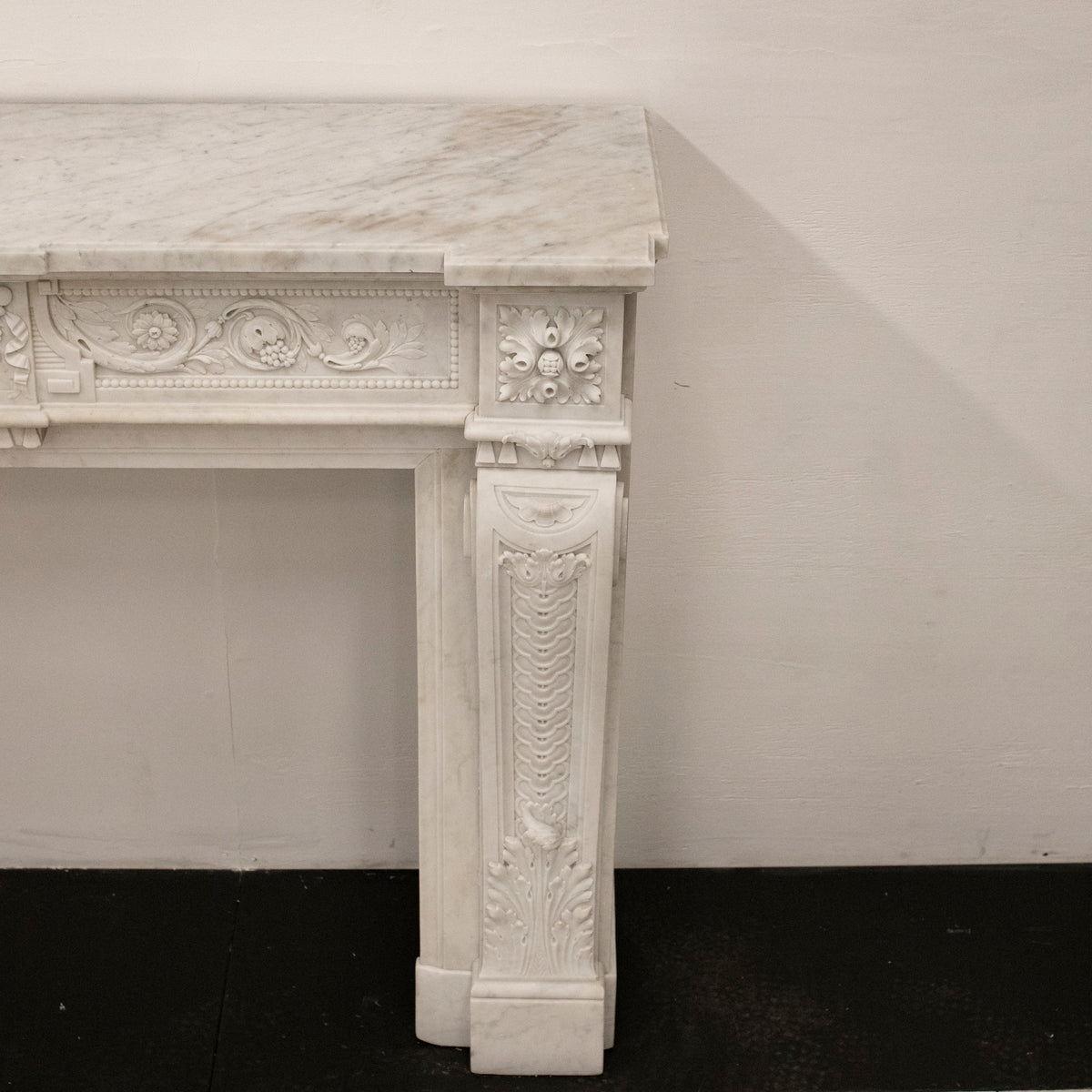Antique 19th Century Carrara Marble Fireplace | The Architectural Forum