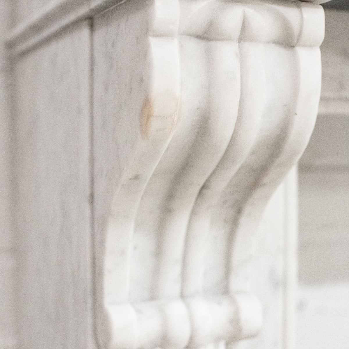 Antique 19th Century French Style Carved Marble Fireplace in Carrara Marble | The Architectural Forum