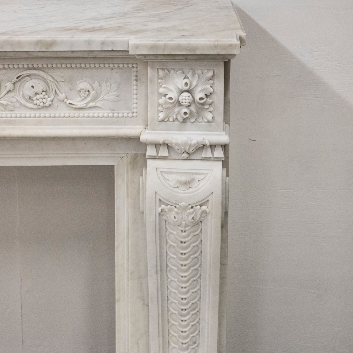 Antique 19th Century Carrara Marble Fireplace | The Architectural Forum