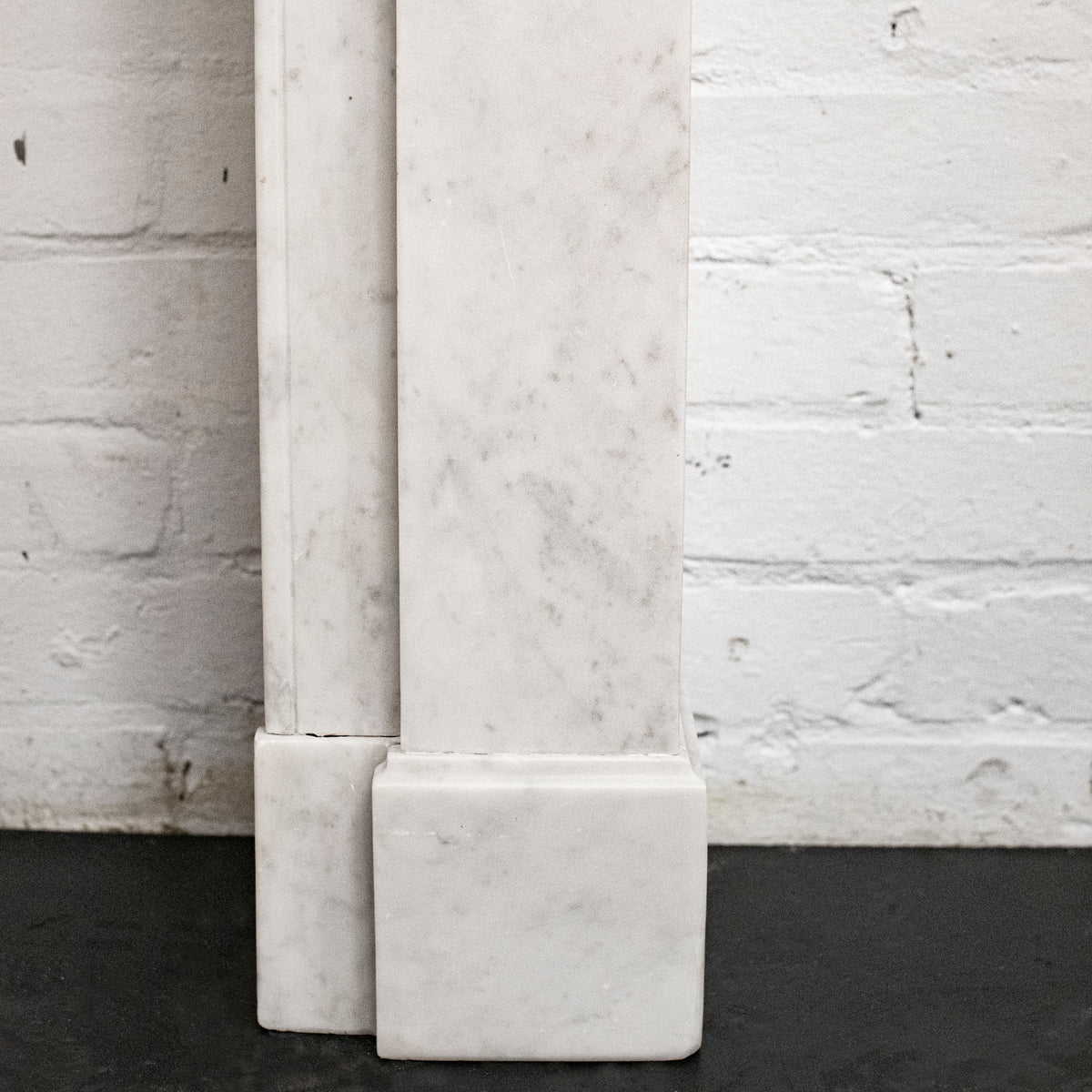 Antique 19th Century French Style Carved Marble Fireplace in Carrara Marble | The Architectural Forum