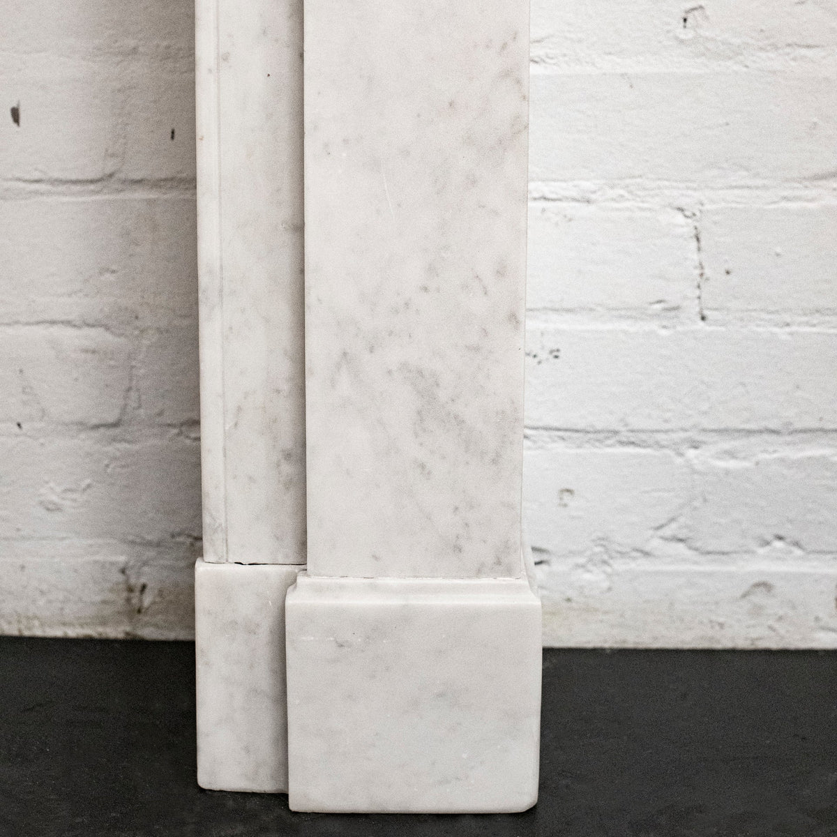 Antique 19th Century French Style Carved Marble Fireplace in Carrara Marble | The Architectural Forum