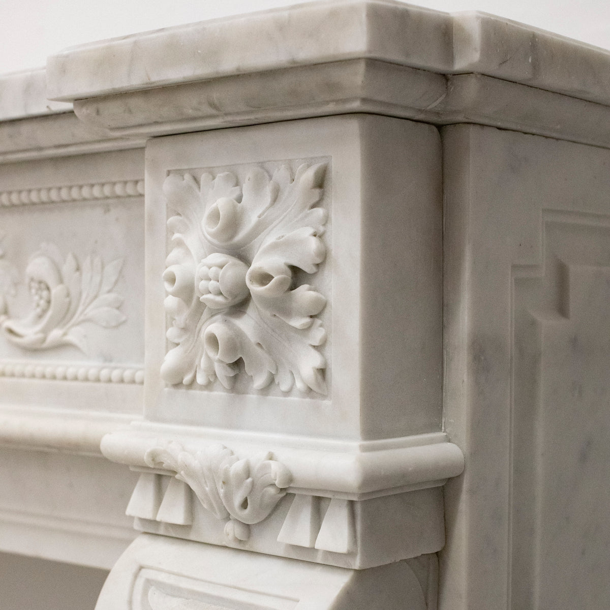 Antique 19th Century Carrara Marble Fireplace | The Architectural Forum