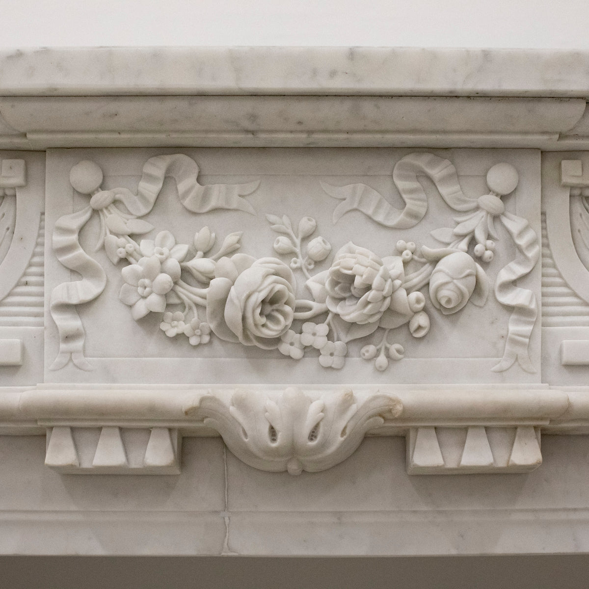 Antique 19th Century Carrara Marble Fireplace | The Architectural Forum