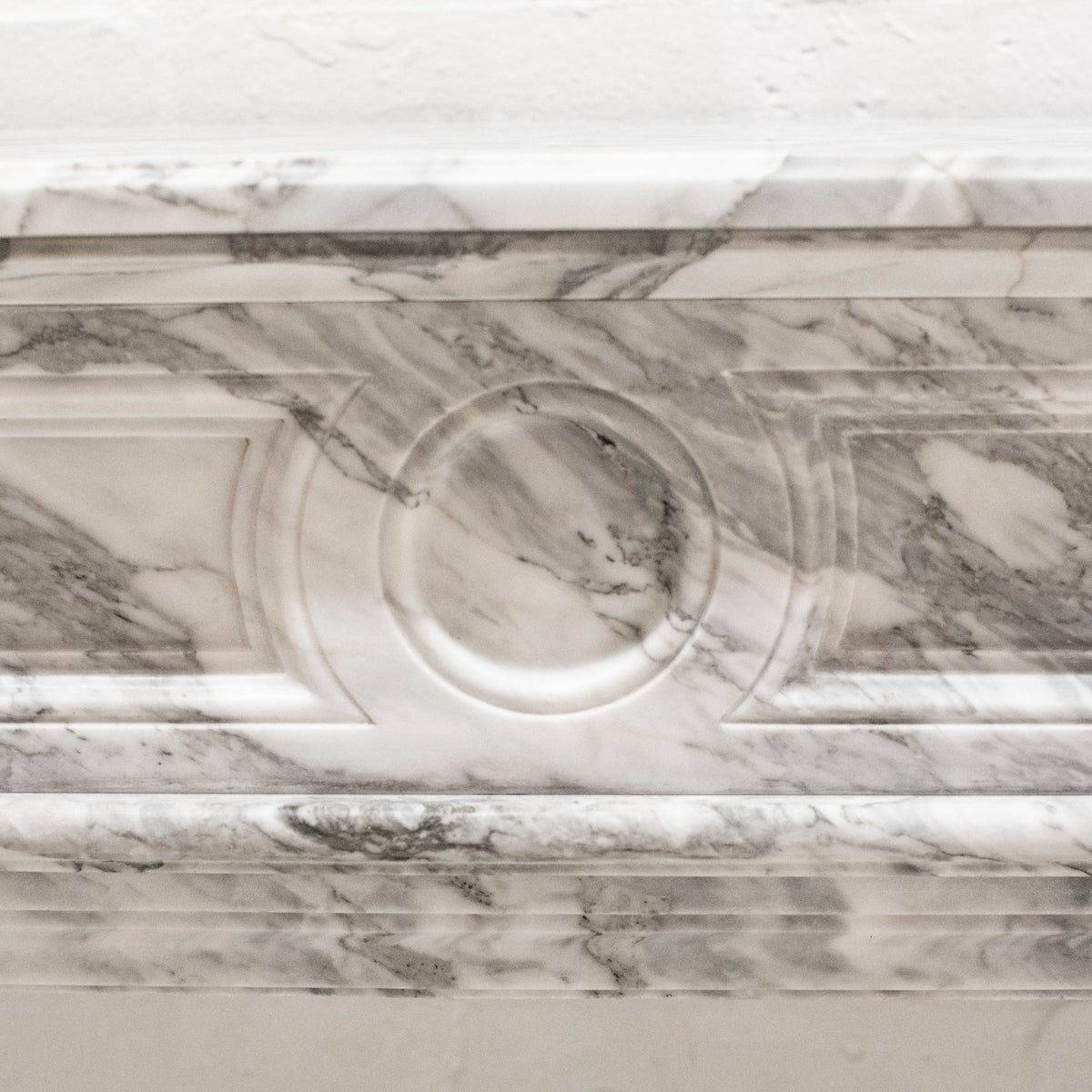 Louis XVI Style Italian Arabescato Marble Fireplace | The Architectural Forum