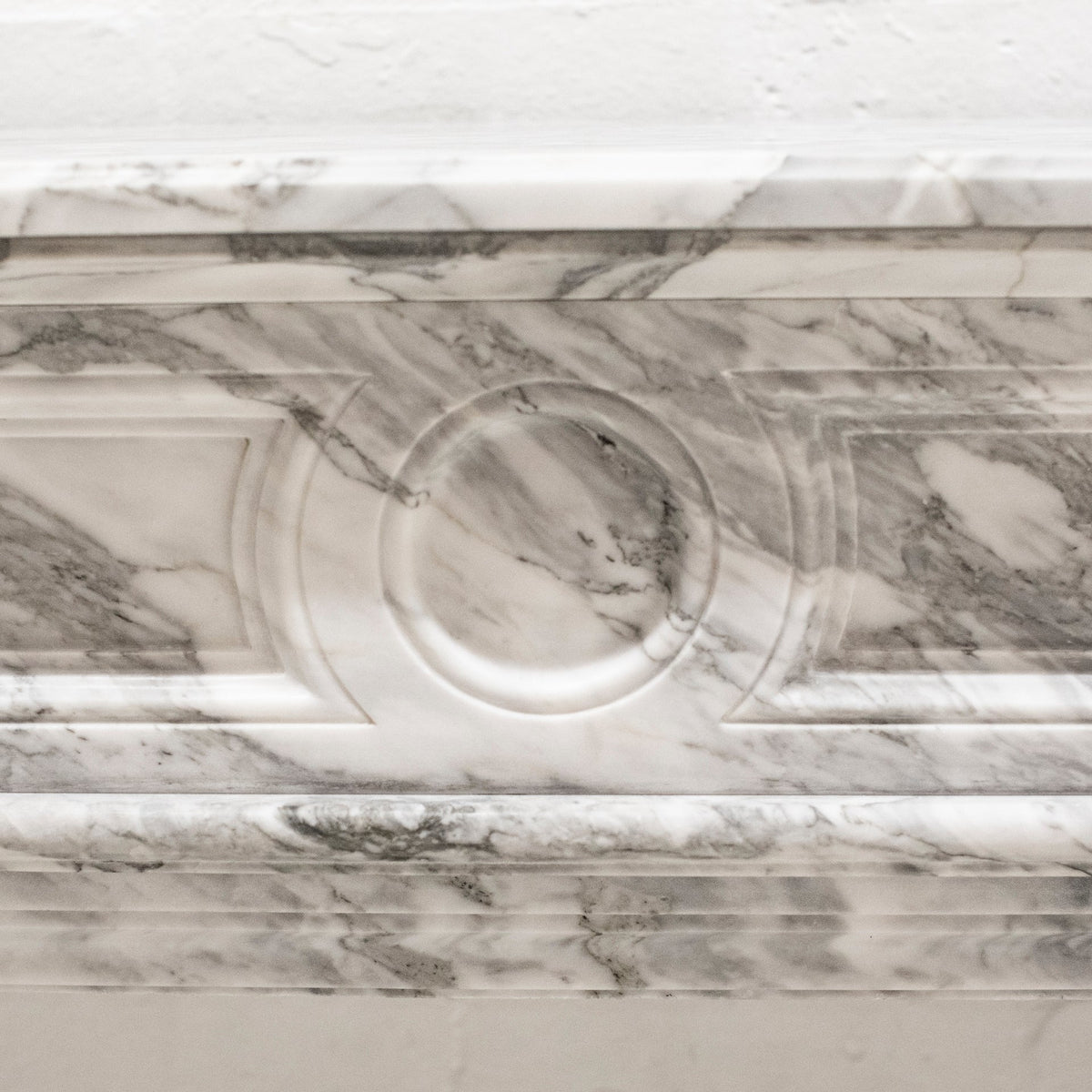 Louis XVI Style Italian Arabescato Marble Fireplace | The Architectural Forum