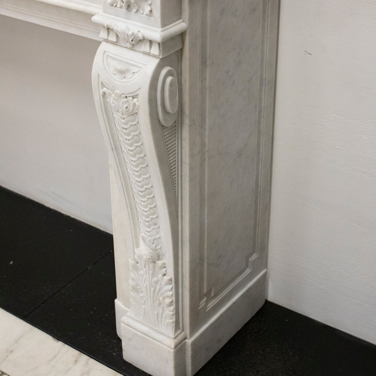 Antique 19th Century Carrara Marble Fireplace | The Architectural Forum