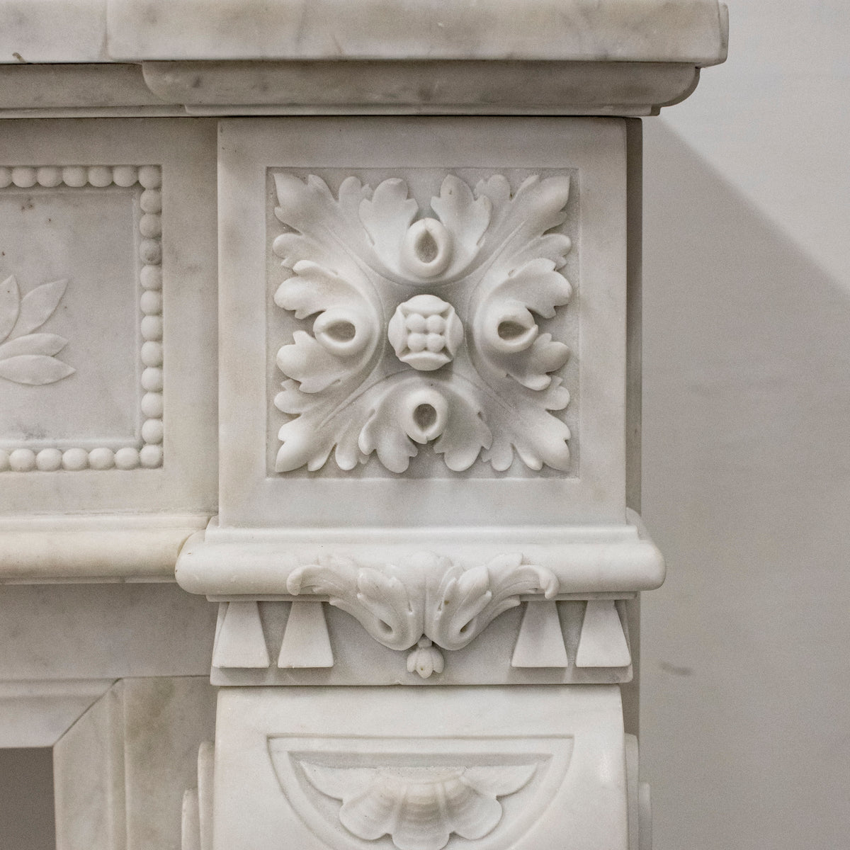 Antique 19th Century Carrara Marble Fireplace | The Architectural Forum