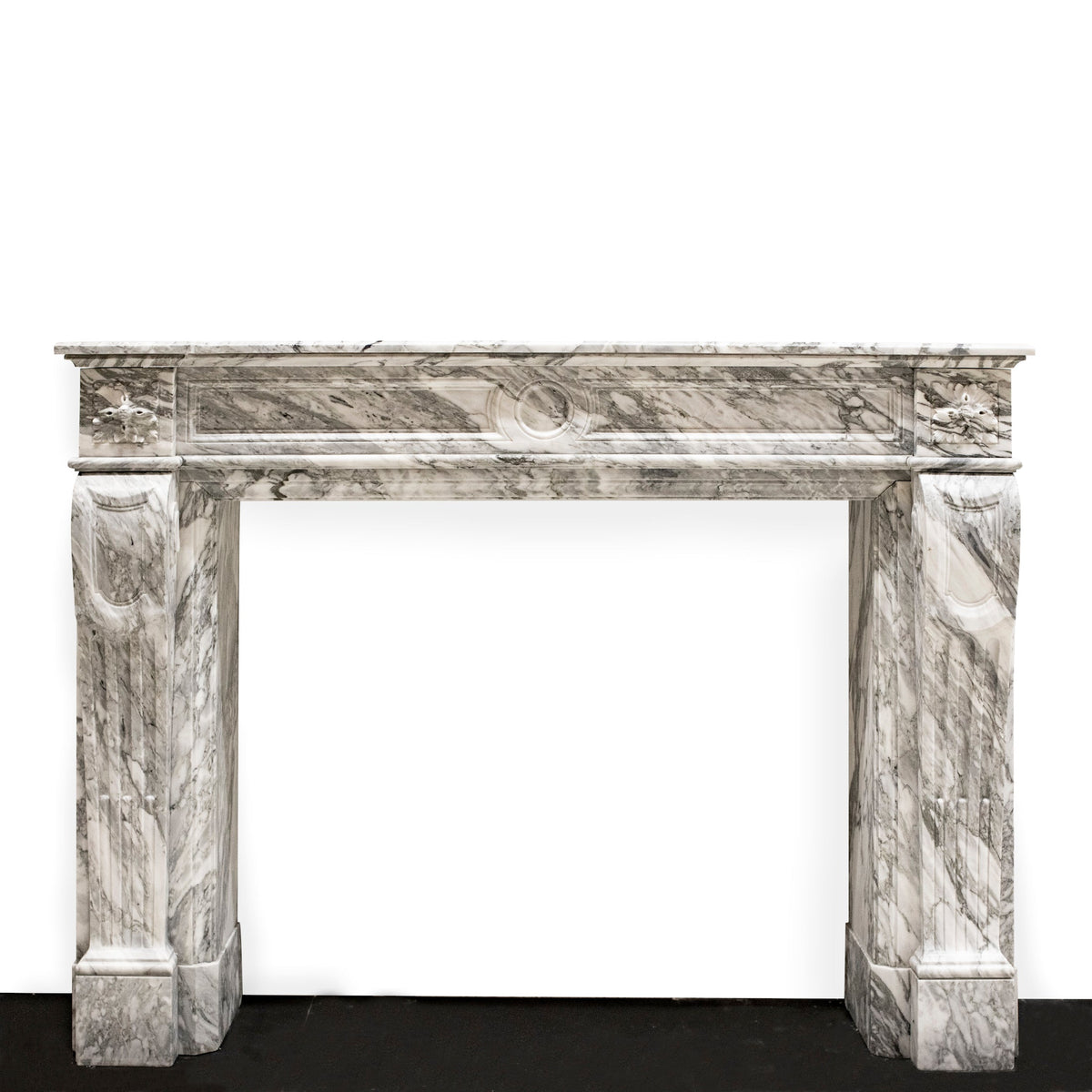 Louis XVI Style Italian Arabescato Marble Fireplace | The Architectural Forum
