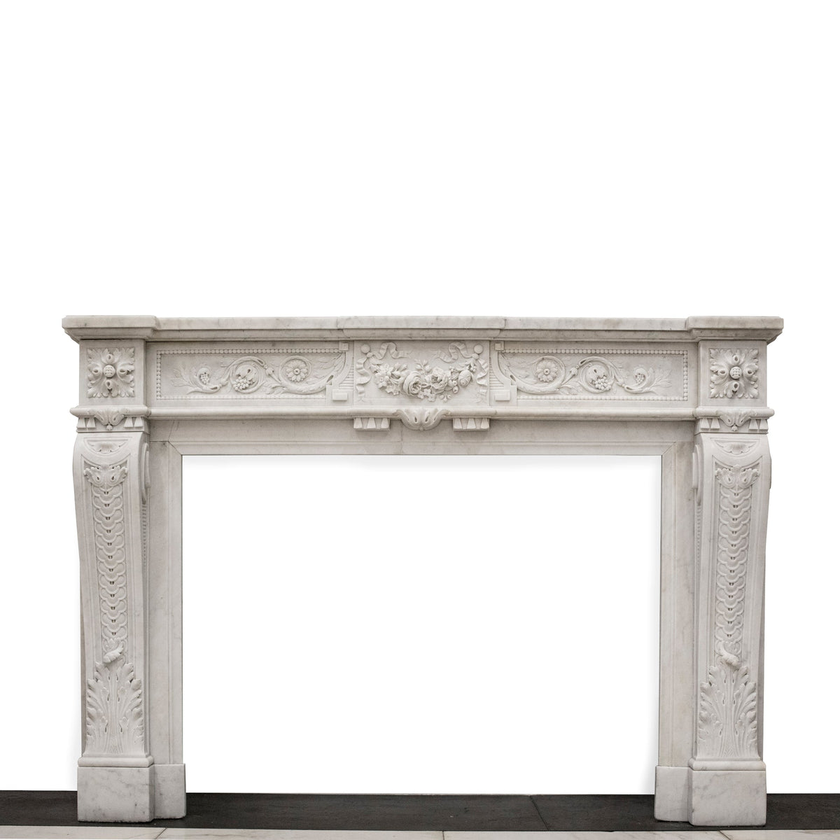 Antique 19th Century Carrara Marble Fireplace | The Architectural Forum