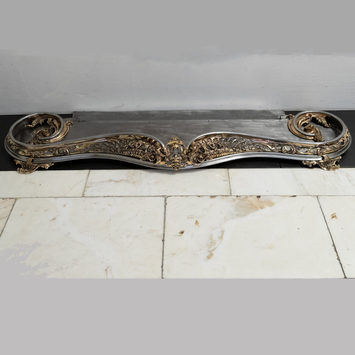 Antique Serpentine Rococo Fireplace Fender | The Architectural Forum