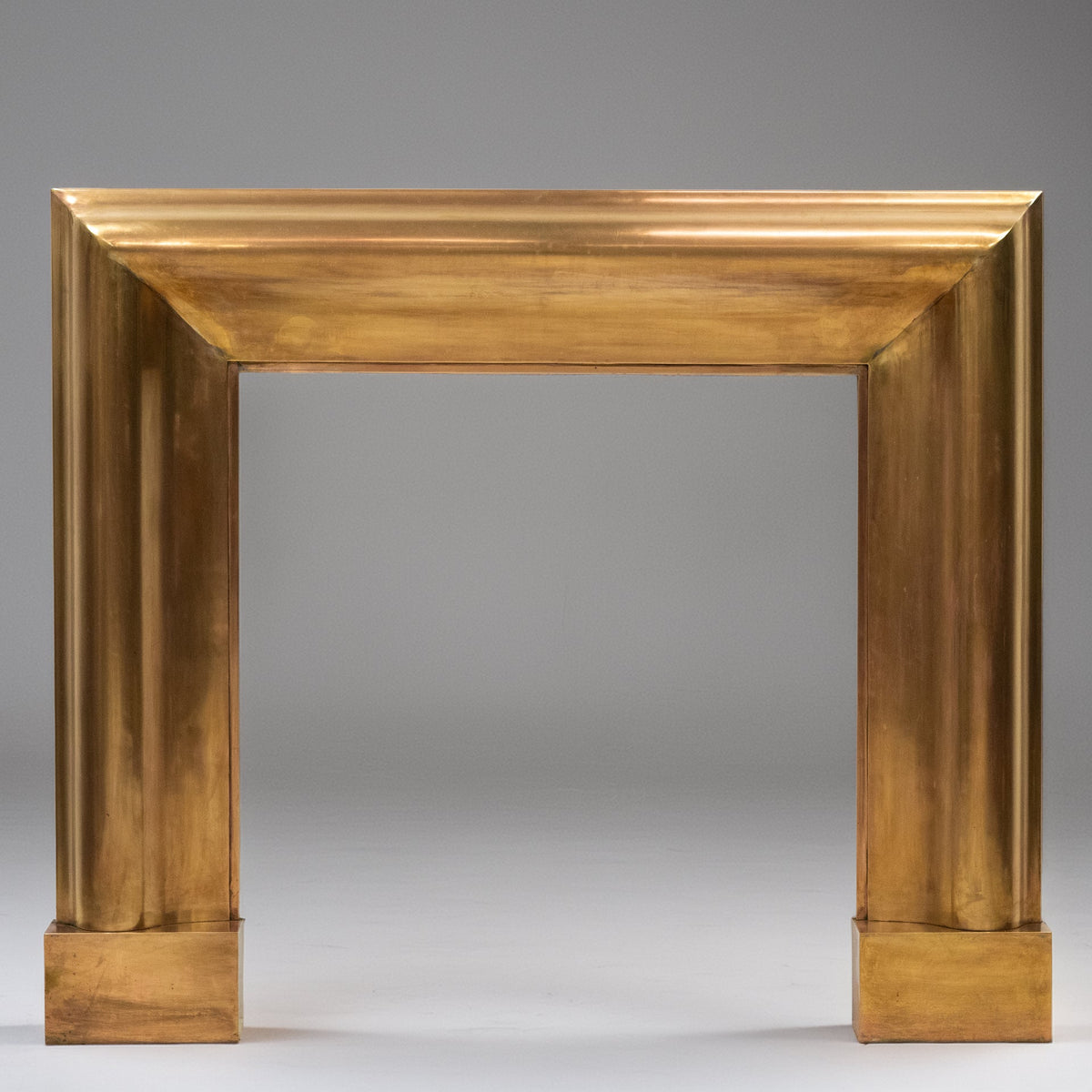 Reclaimed Art Deco Style Brass Bolection Fireplace Surround | Mid Century | The Architectural Forum