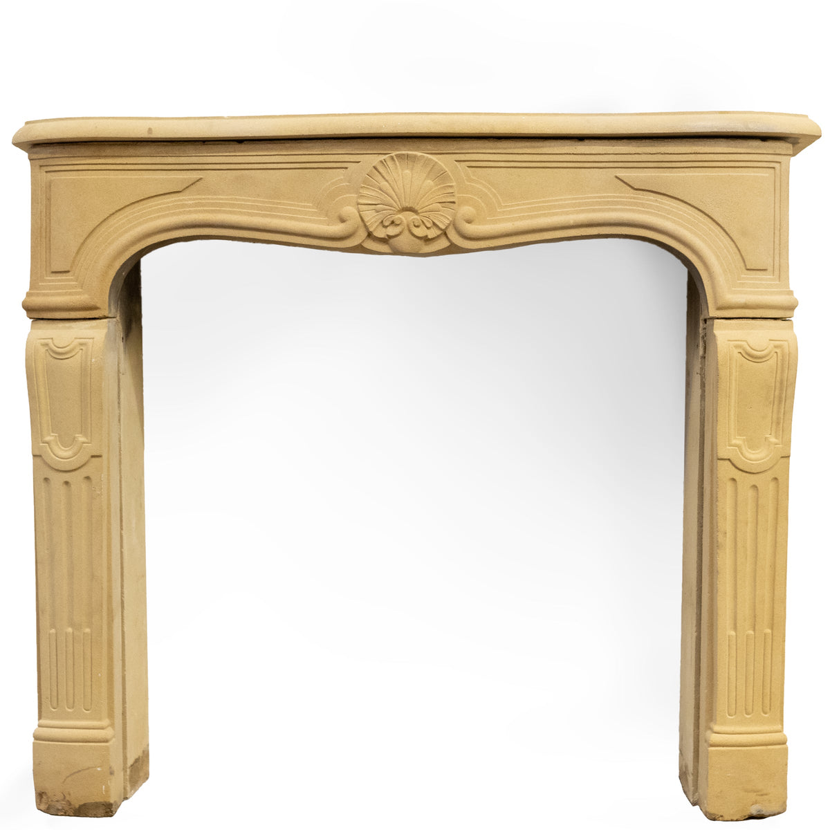 Reclaimed Stone French Style Louis Chimneypiece with Hearth | The Architectural Forum