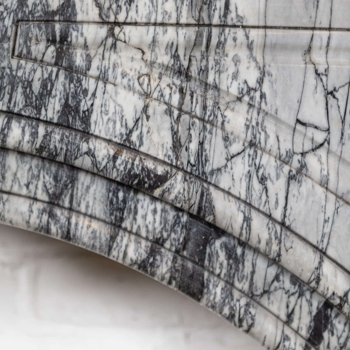 Antique Victorian Grey Bardiglio Marble Arched Chimneypiece | The Architectural Forum