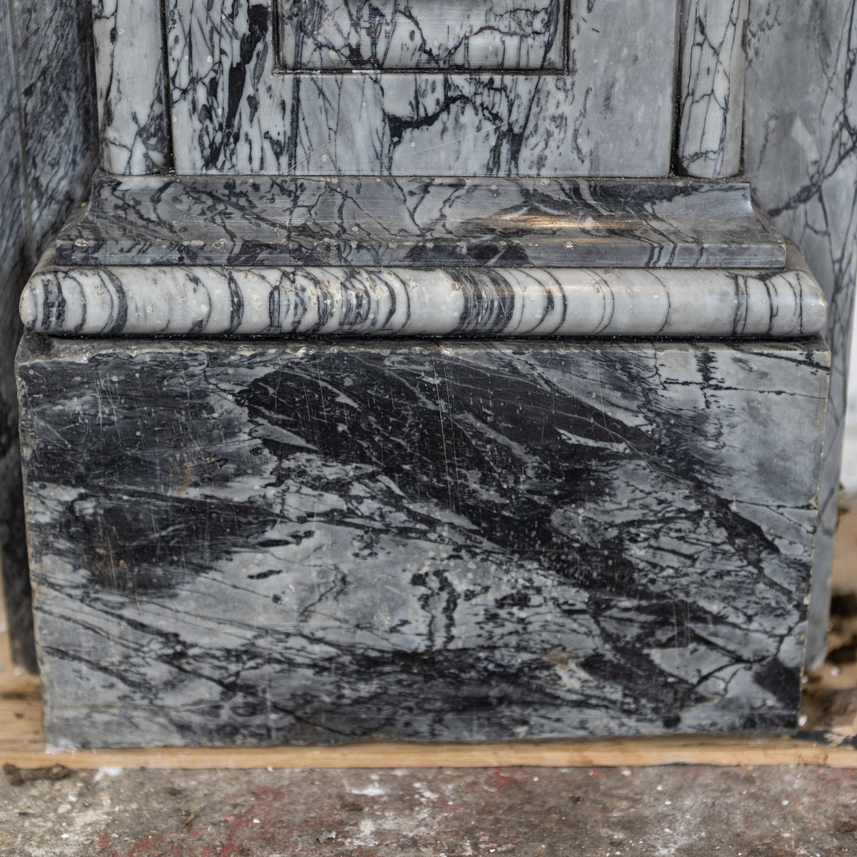 Antique Victorian Grey Bardiglio Marble Arched Chimneypiece | The Architectural Forum