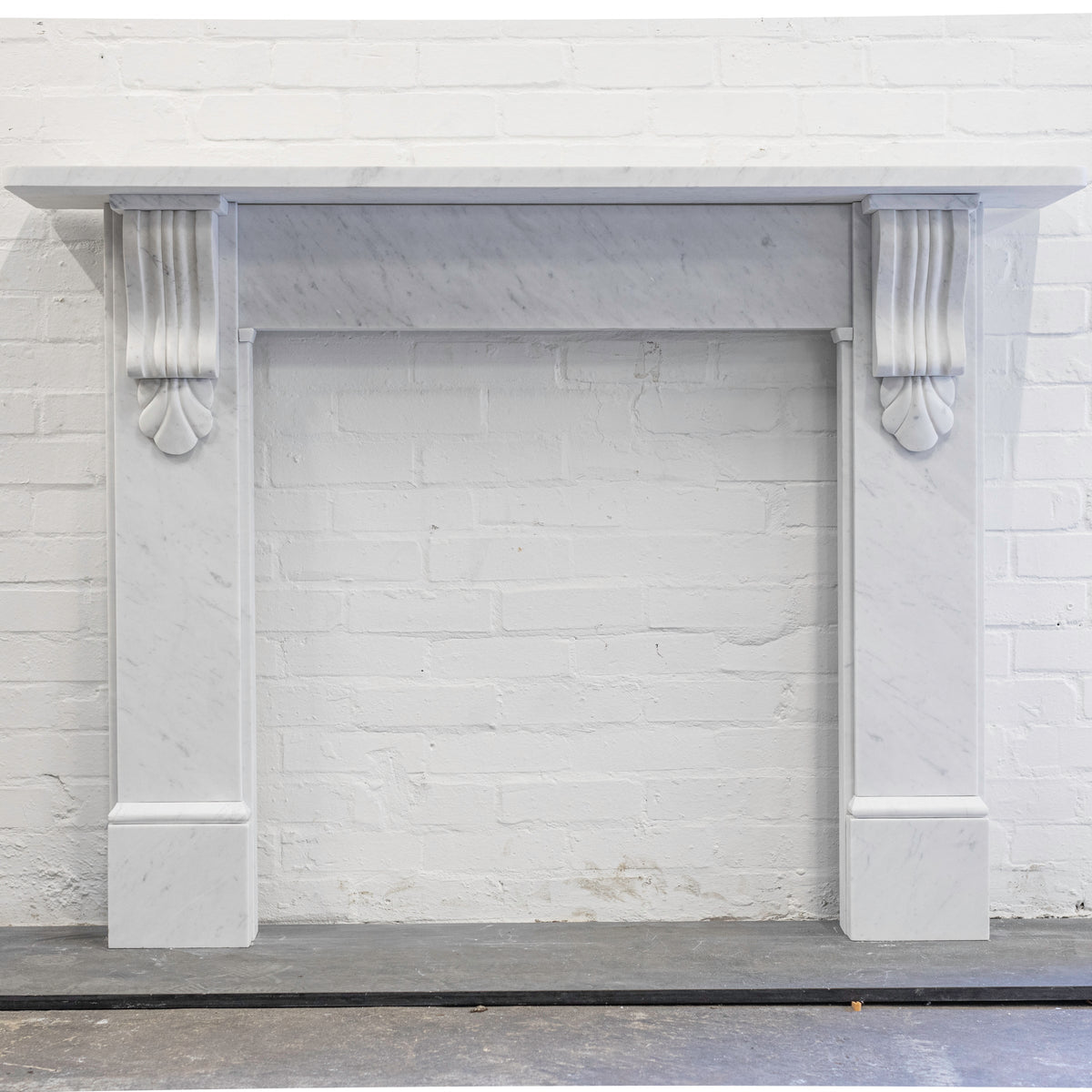 Victorian Style Surround With Corbels | Reclaimed Carrara Marble | The Architectural Forum